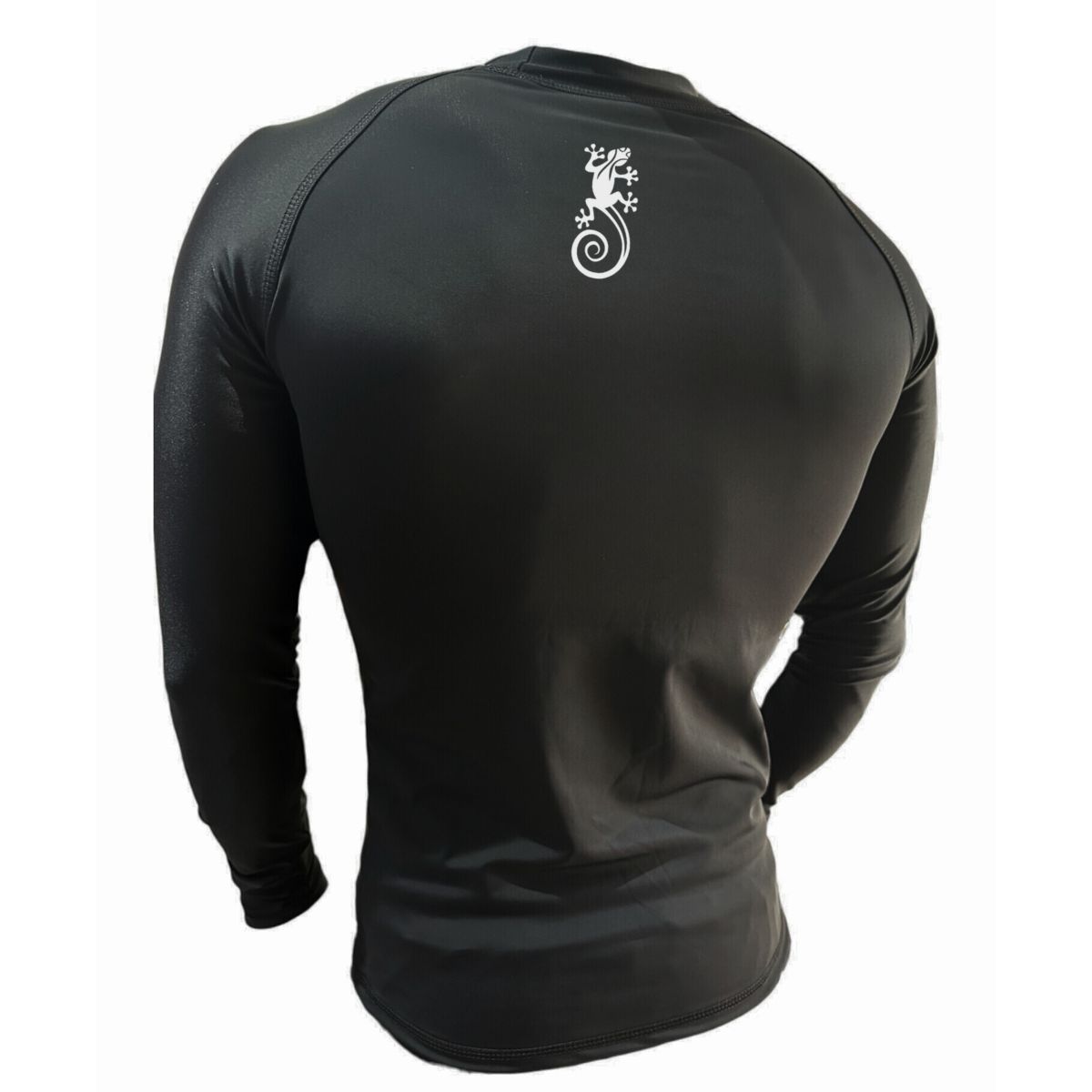 AQUA&MODA - LICRA CON PROTECCION UV AQUAMODA LAMSHNLBR SALAMANDRA UNISEX NEGRO LOGO BLANCO REFLECTIVO