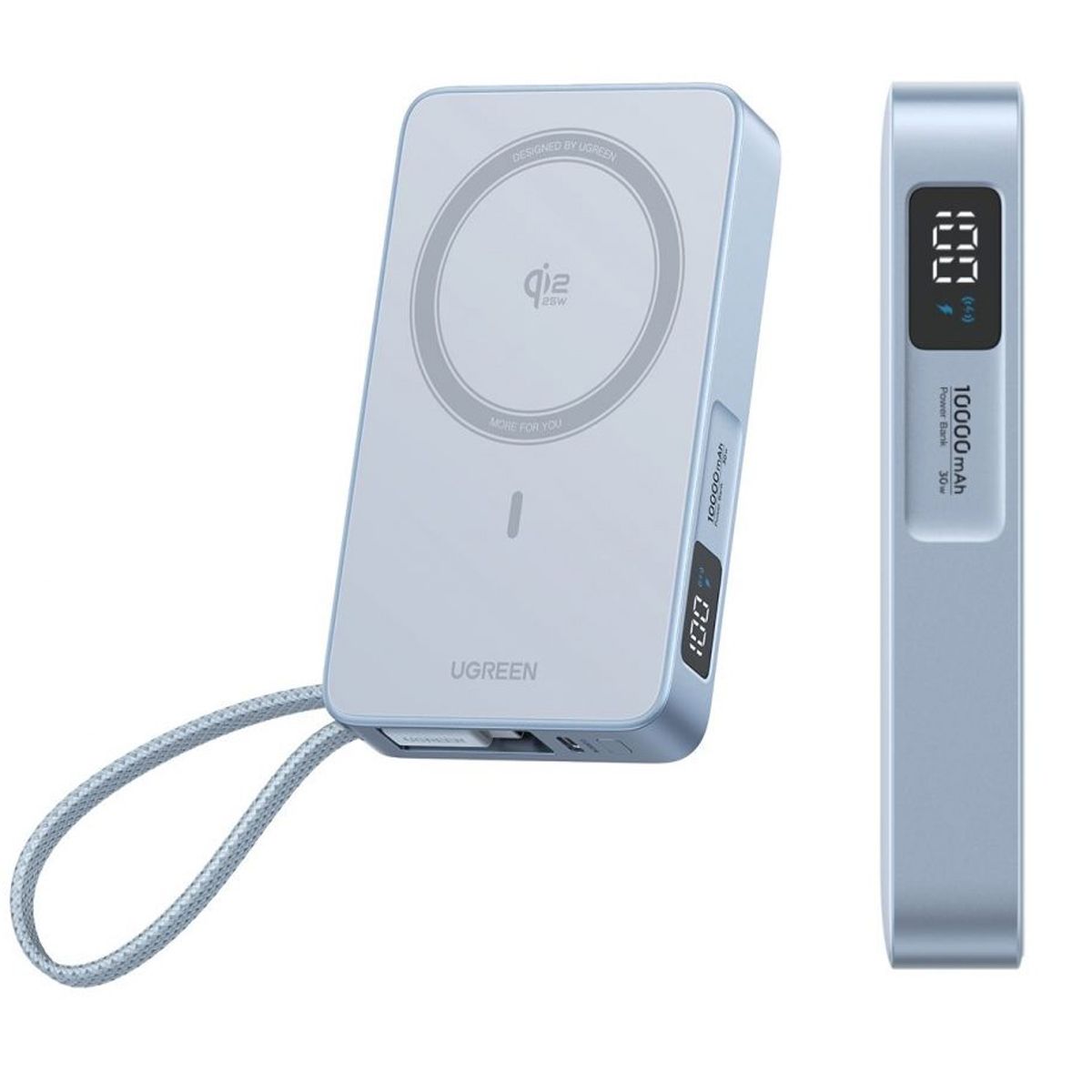 UGREEN - Power Bank Magnetico Ugreen Qi2 25W Tipo C 10000 Mah Magflow