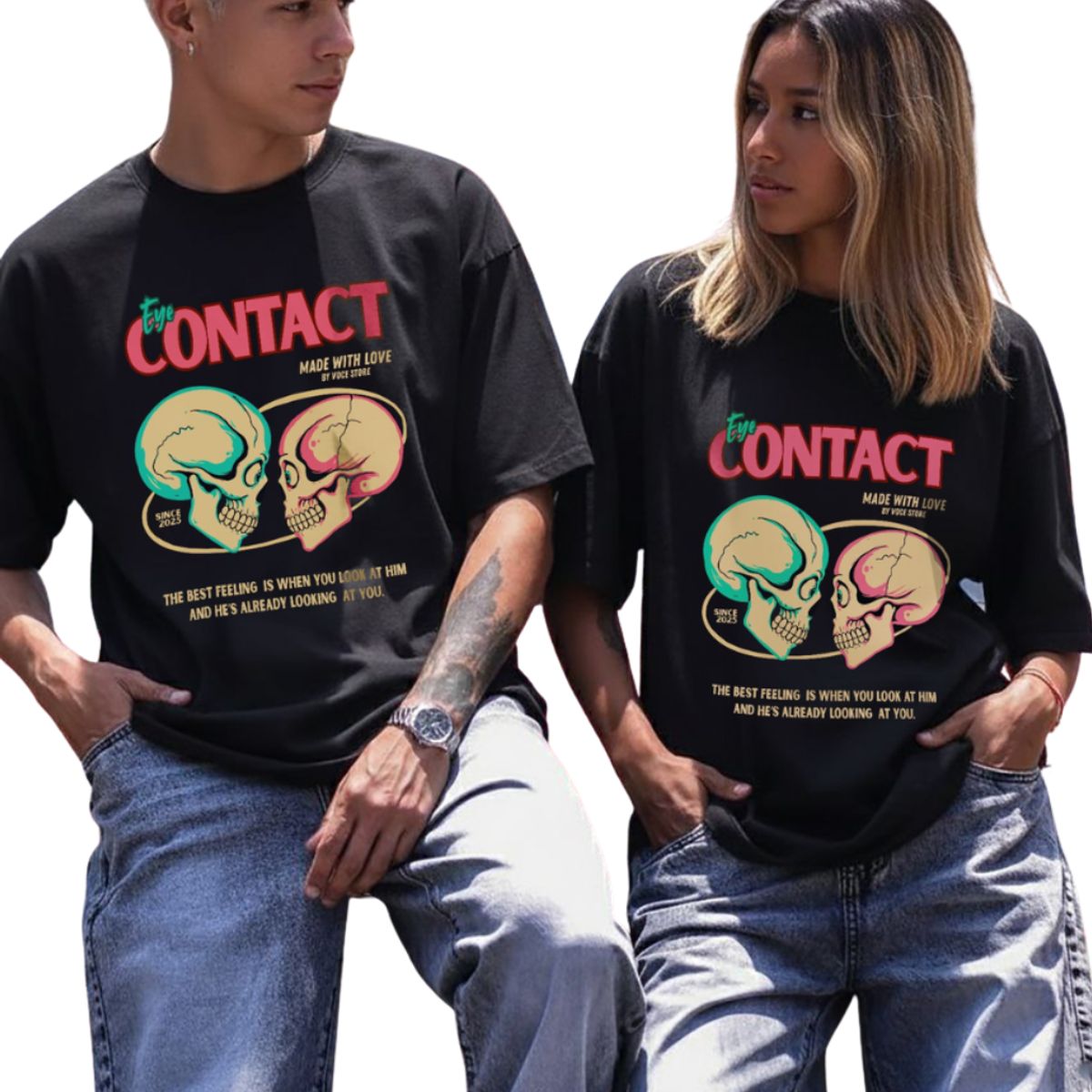 GENERICO - Polo Oversize Manga corta Algodon Eye Contact