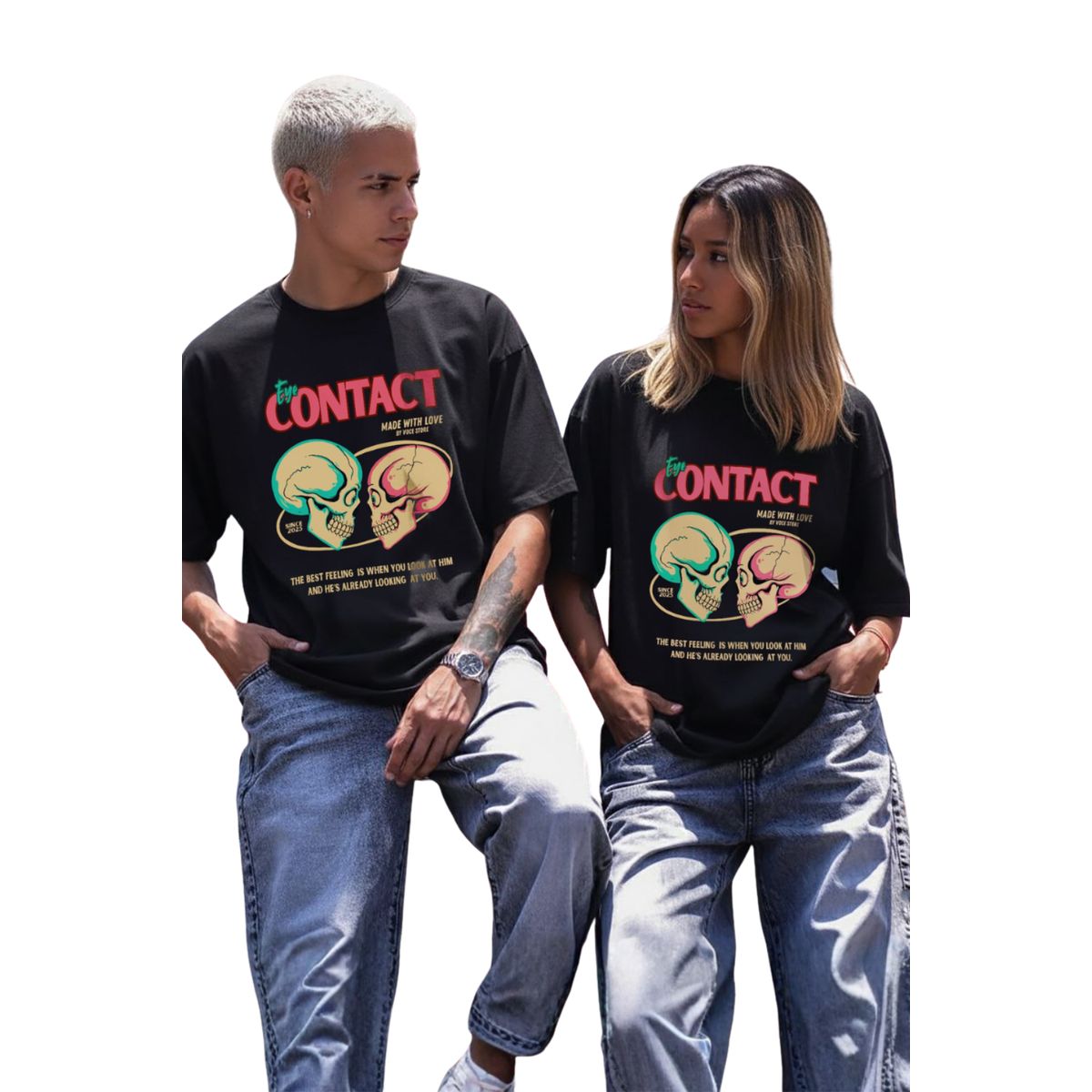 GENERICO - Polo Oversize Manga corta Algodon Eye Contact