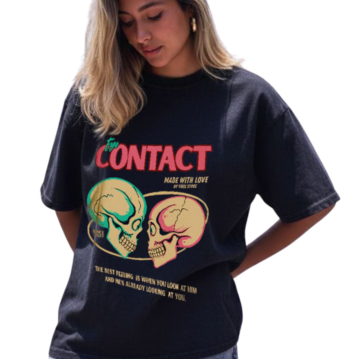 GENERICO - Polo Oversize Manga corta Algodon Eye Contact