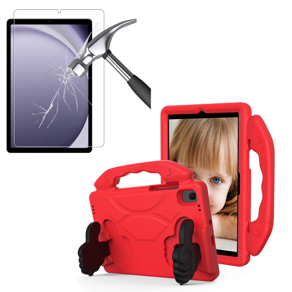 GENERICO - Case para Niños + Mica de Vidrio para Samsung Tab A11 8.7 SM-X133 X135