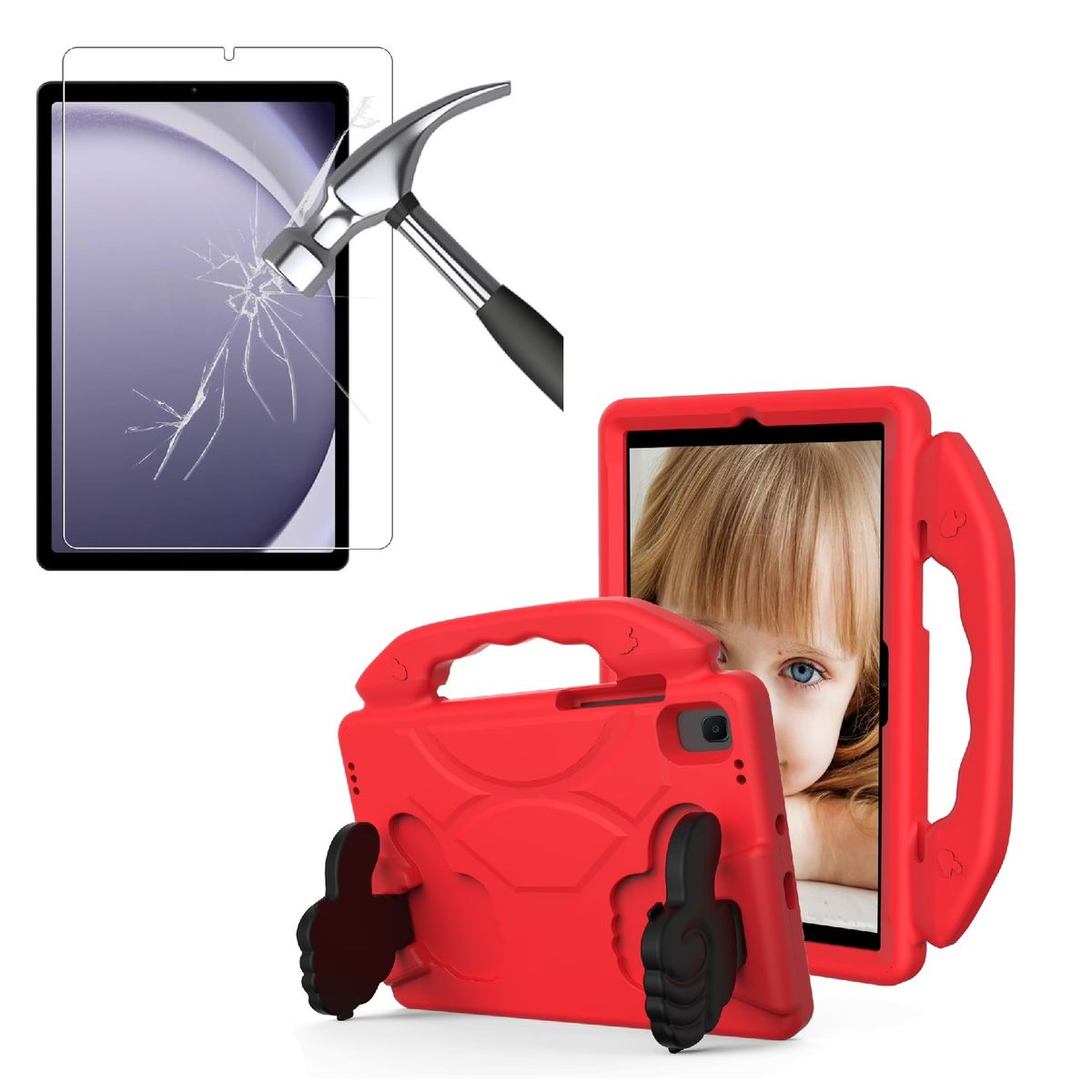GENERICO - Case para Niños + Mica de Vidrio para Samsung Tab A11 8.7 SM-X133 X135