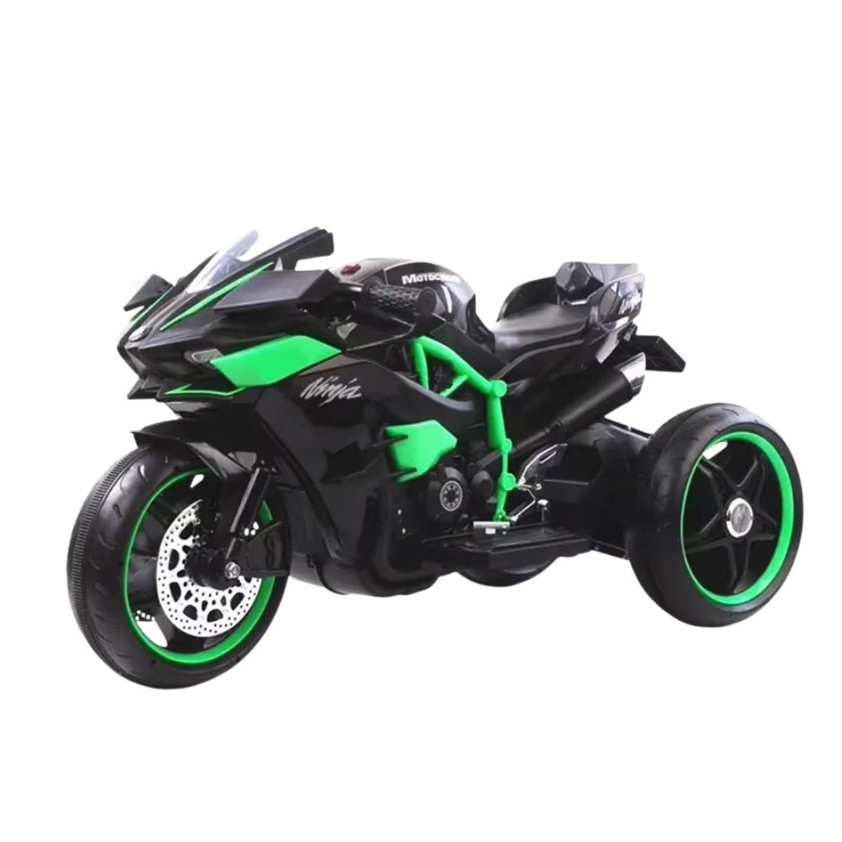 TRIMOTO a bateria para Niños KAWASAKI - Negro con Verde, marca GENERICO - Foto Principal