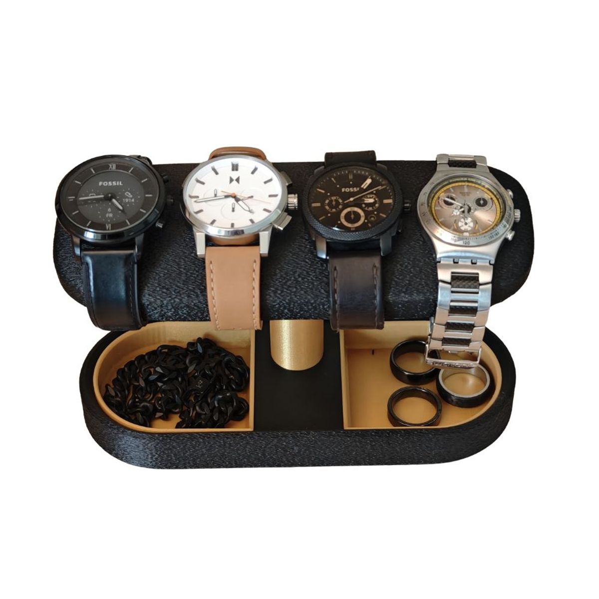 GENERICO - Porta Relojes y Joyas Premium  Organizador Elegante con Compartimentos