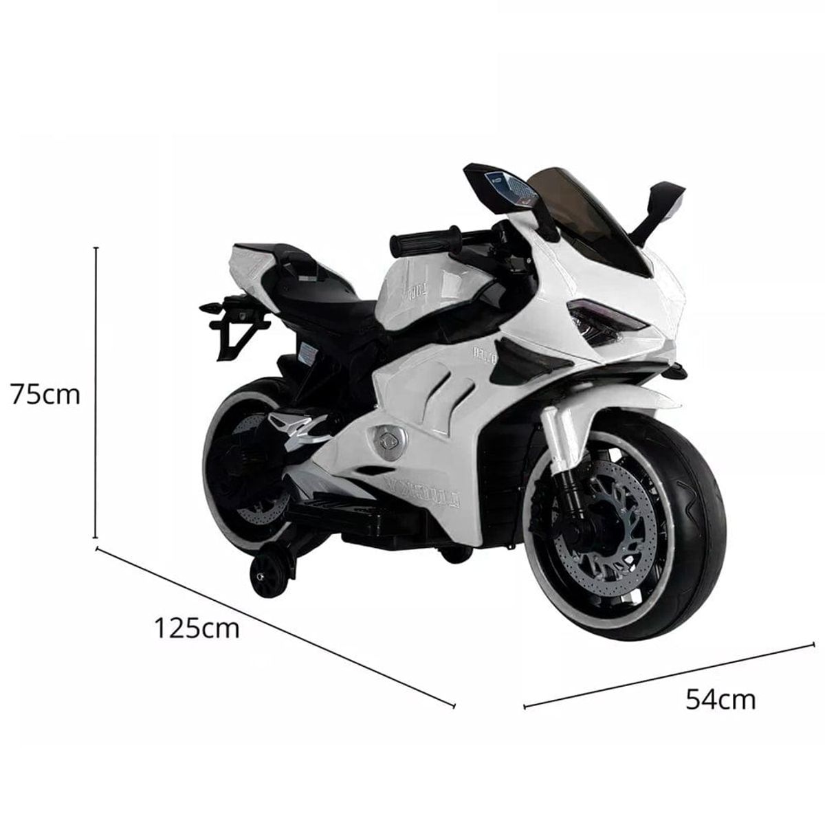 GENERICO - Moto Eléctrica Futurista para Niños - Blanco