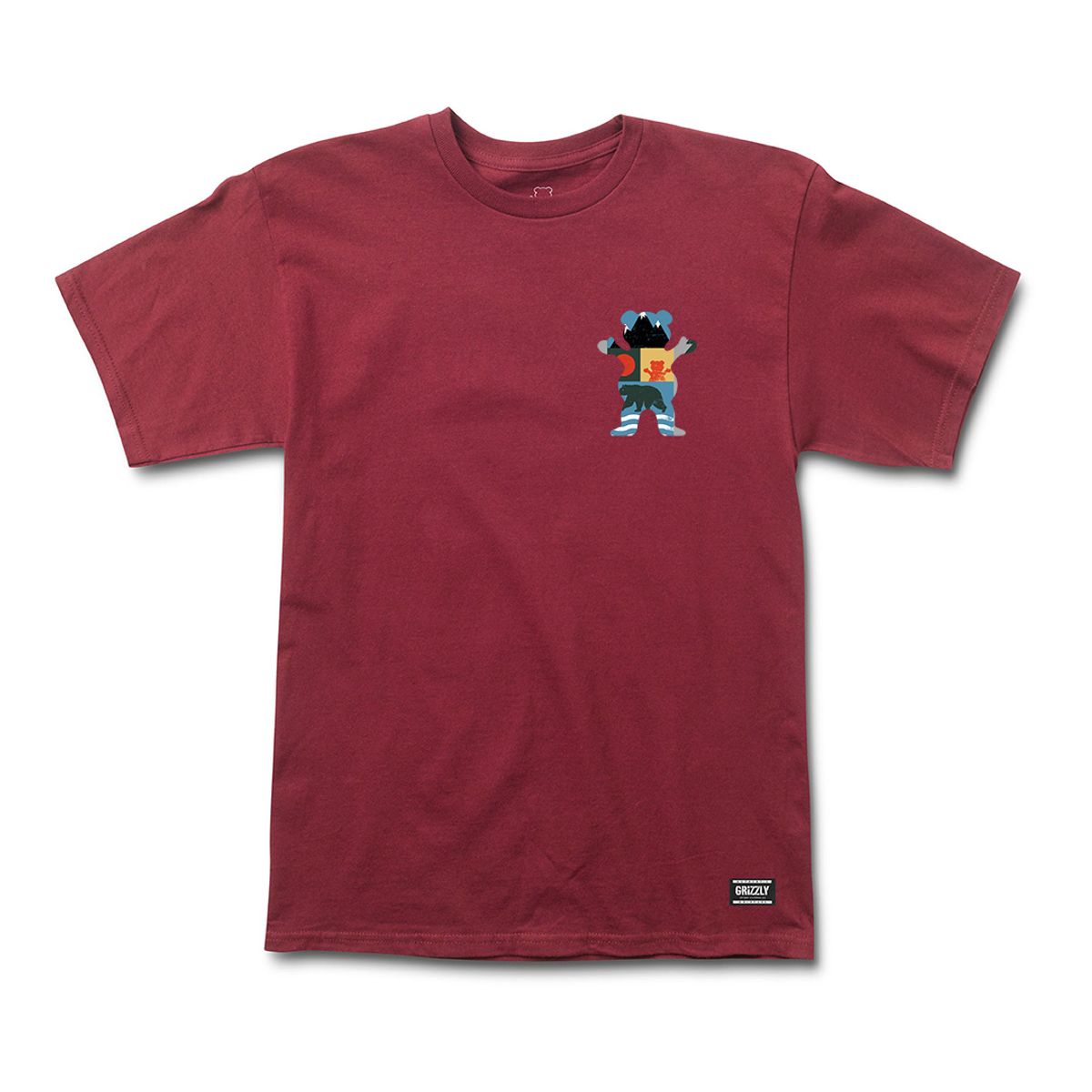 GRIZZLY GRIPTAPE - POLOS GRIZZLY GRIPTAPE TREAD LIGHTLY BURGUNDY