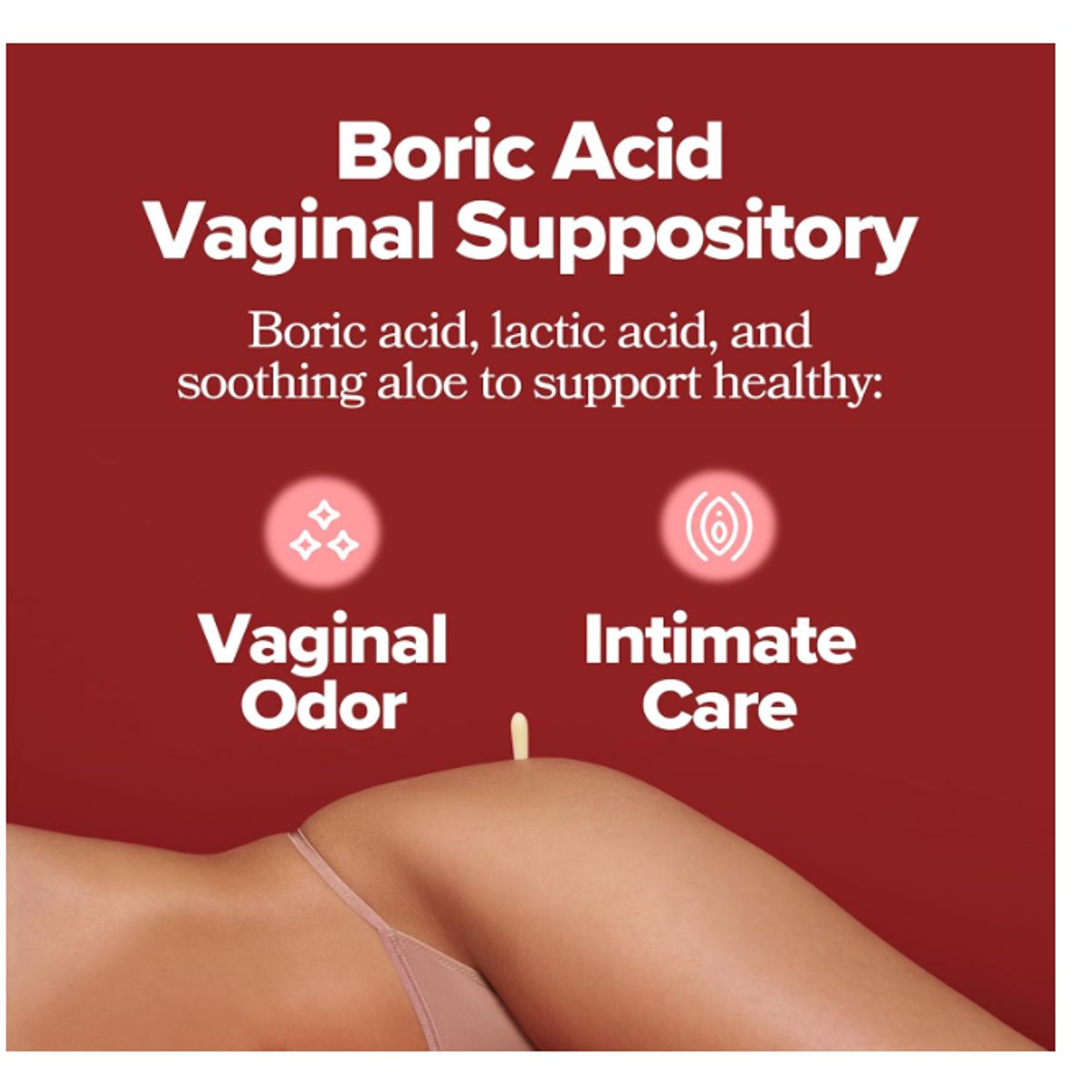 GENERICO - URO Probium O Positiv Supositorio Ácido Bórico 12u Control Rápido Olor y Molestias por Candidiasis