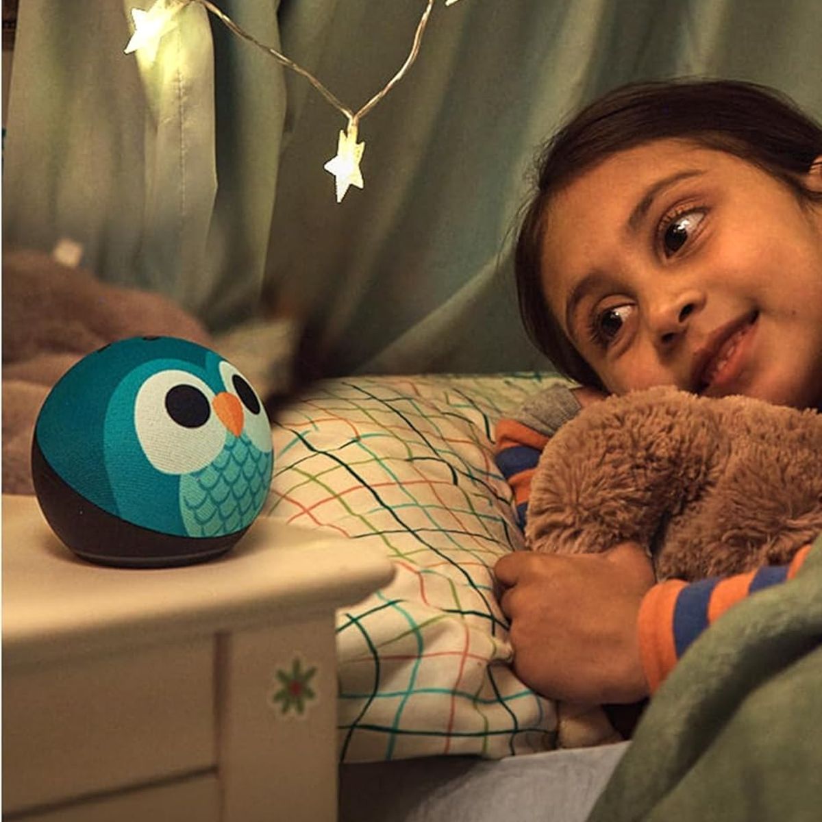 AMAZON - parlante inteleigente alexa echo dot kids buho 5ta generacion