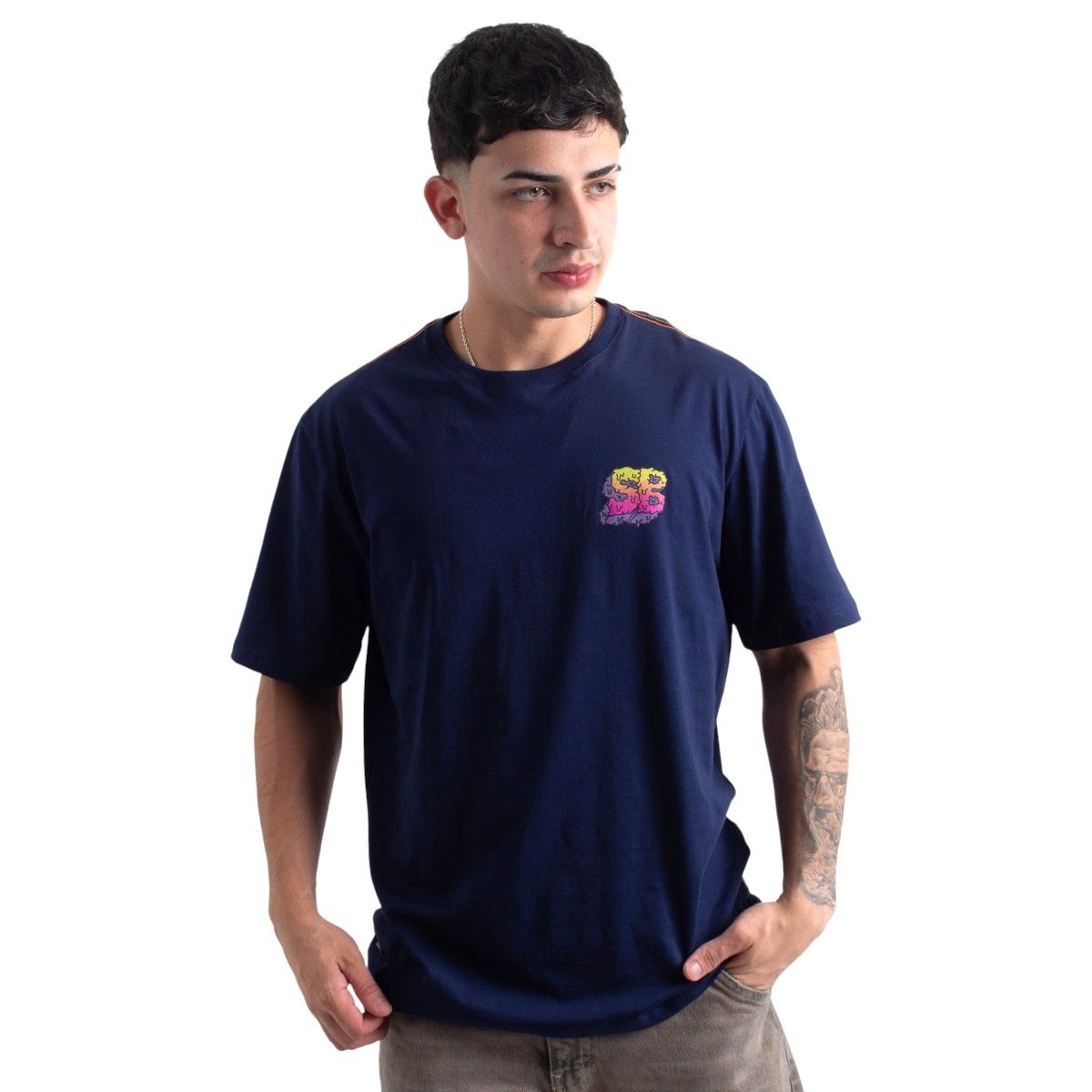 NICKELODEON - POLO BOB SPONJA HOMBRE AZUL NAVY ALGODÓN