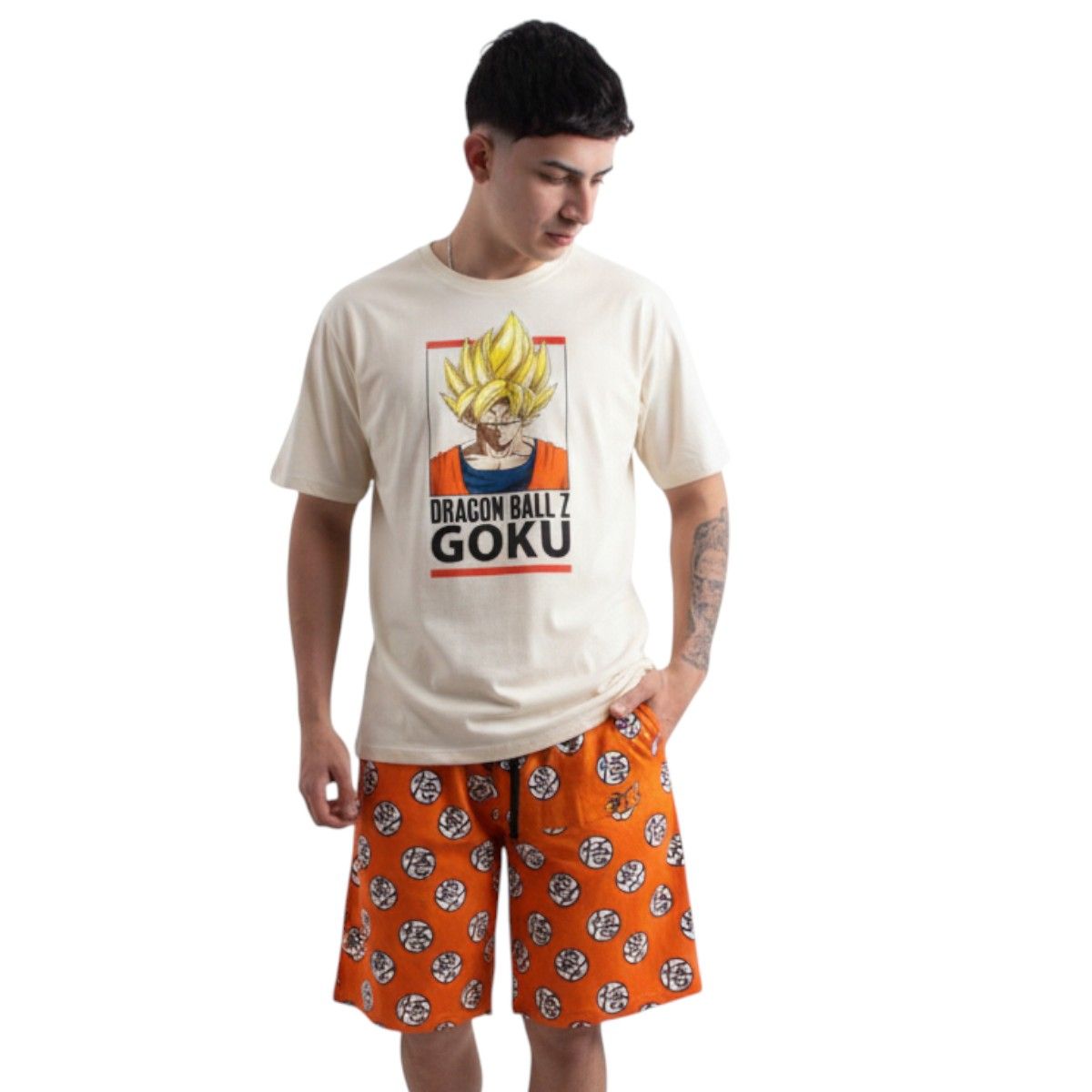 DRAGON BALL - PIJAMA  DRAGON BALL HOMBRE MARFIL ALGODÓN