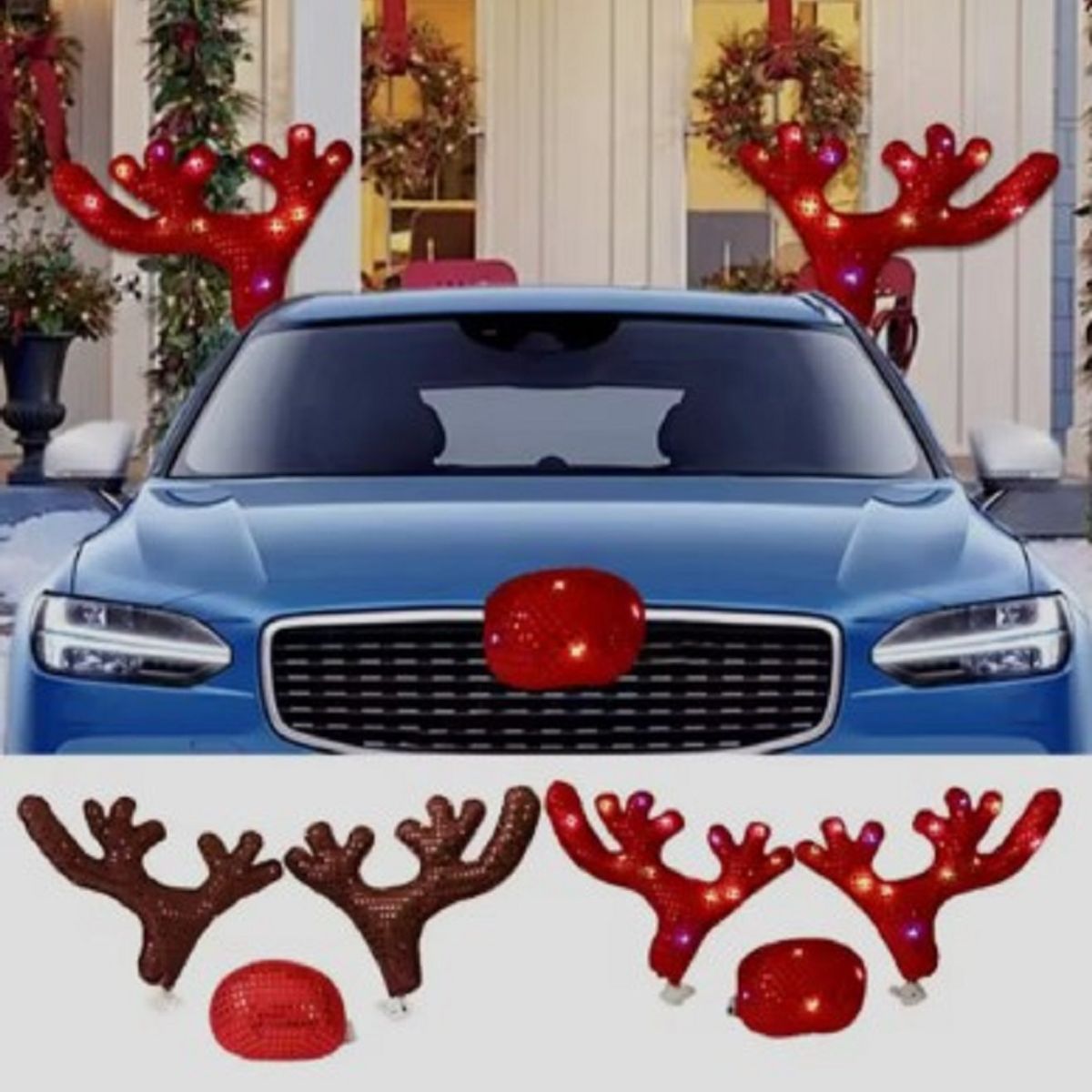 GENERICO - Kit de Auto Navideño Con Luces  A1 De Calidad