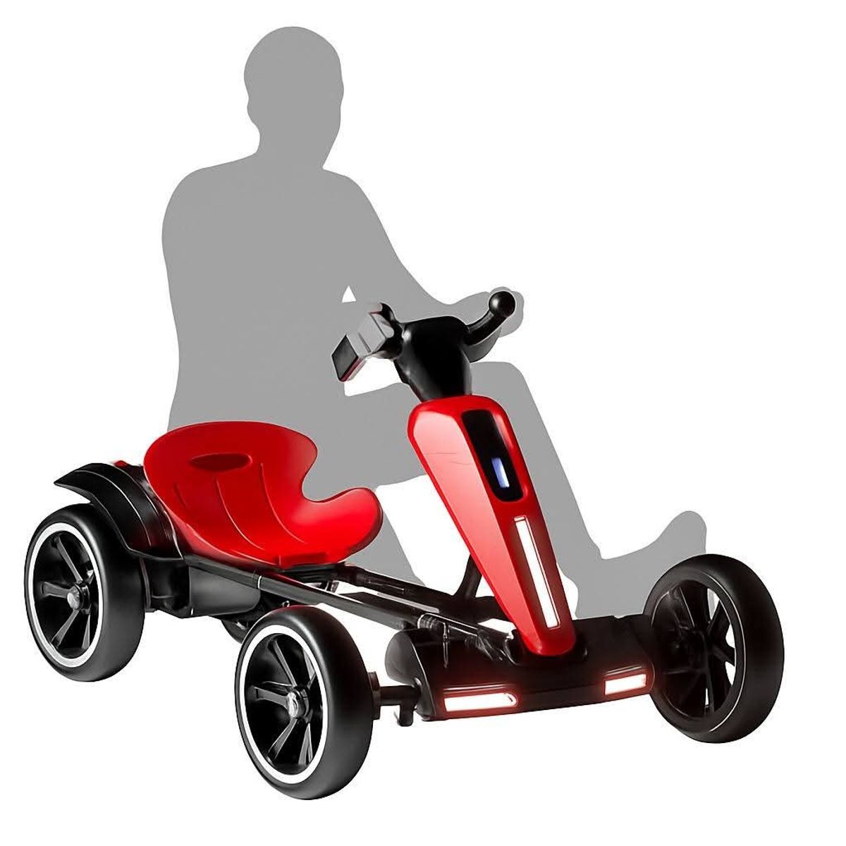 GENERICO - Kart Eléctrico Musical y con Luces - ROJO