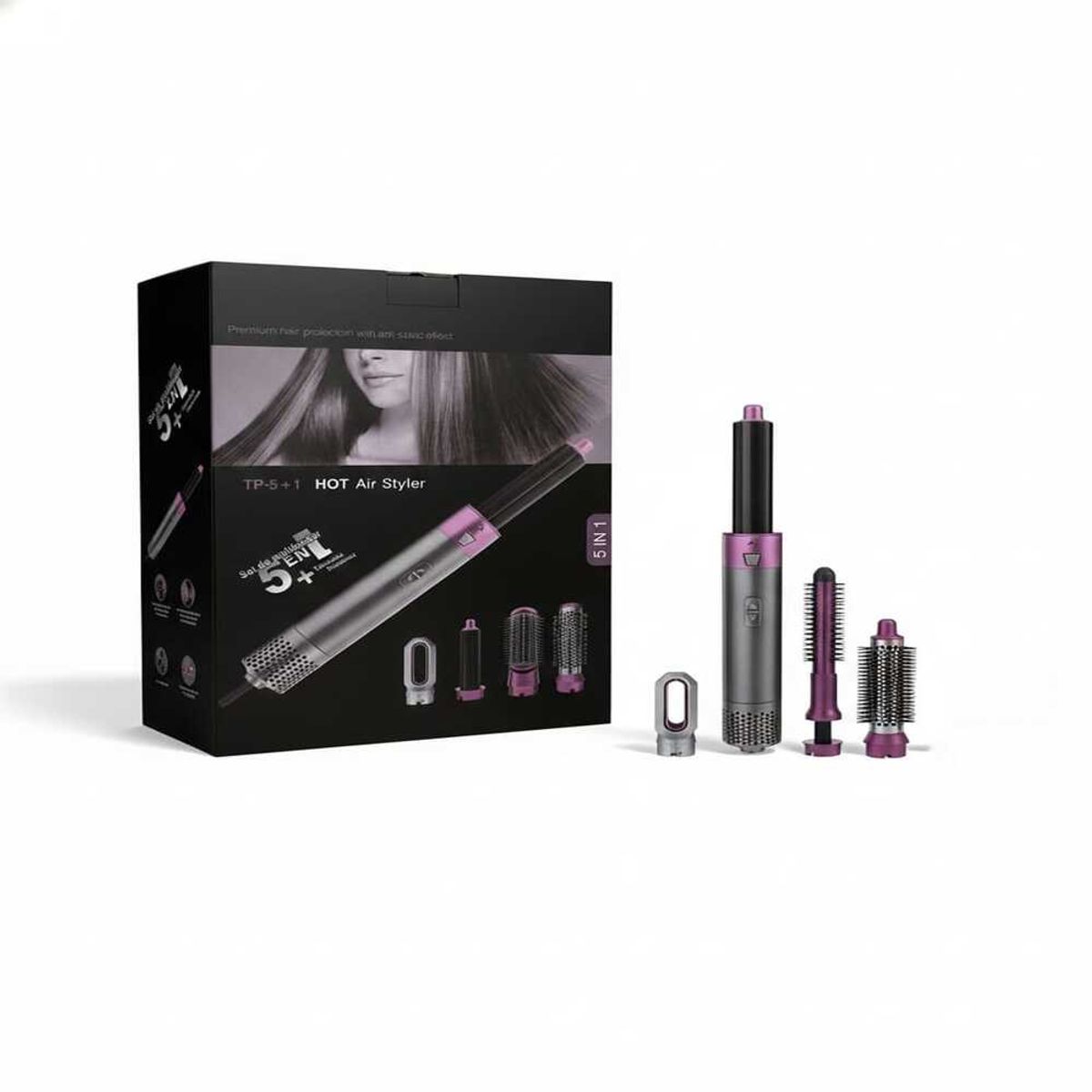 GENERICO - Cepillo Secador  Para Cabello 5 en 1