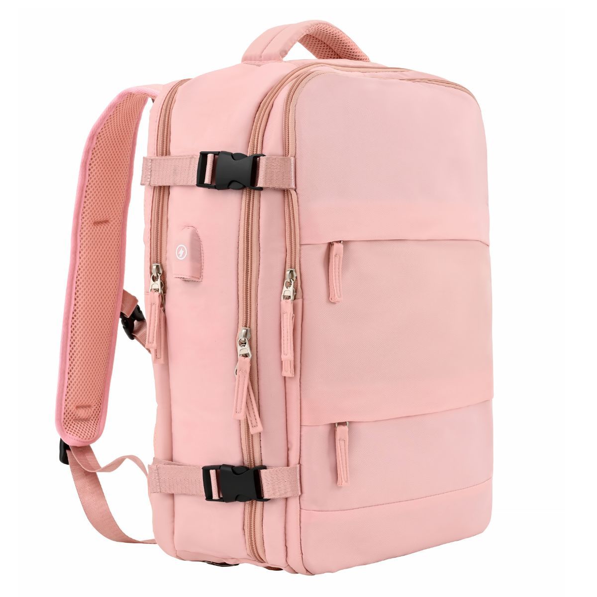 GENERICO - Mochila Viajera Basica Palo Rosa