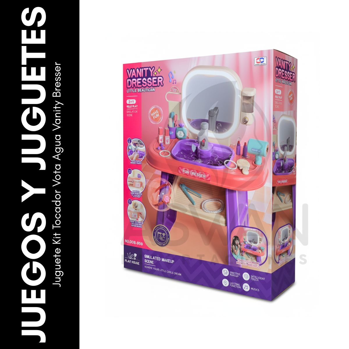 GENERICO - Juguete Kit Tocador Vota Agua Vanity Bresser