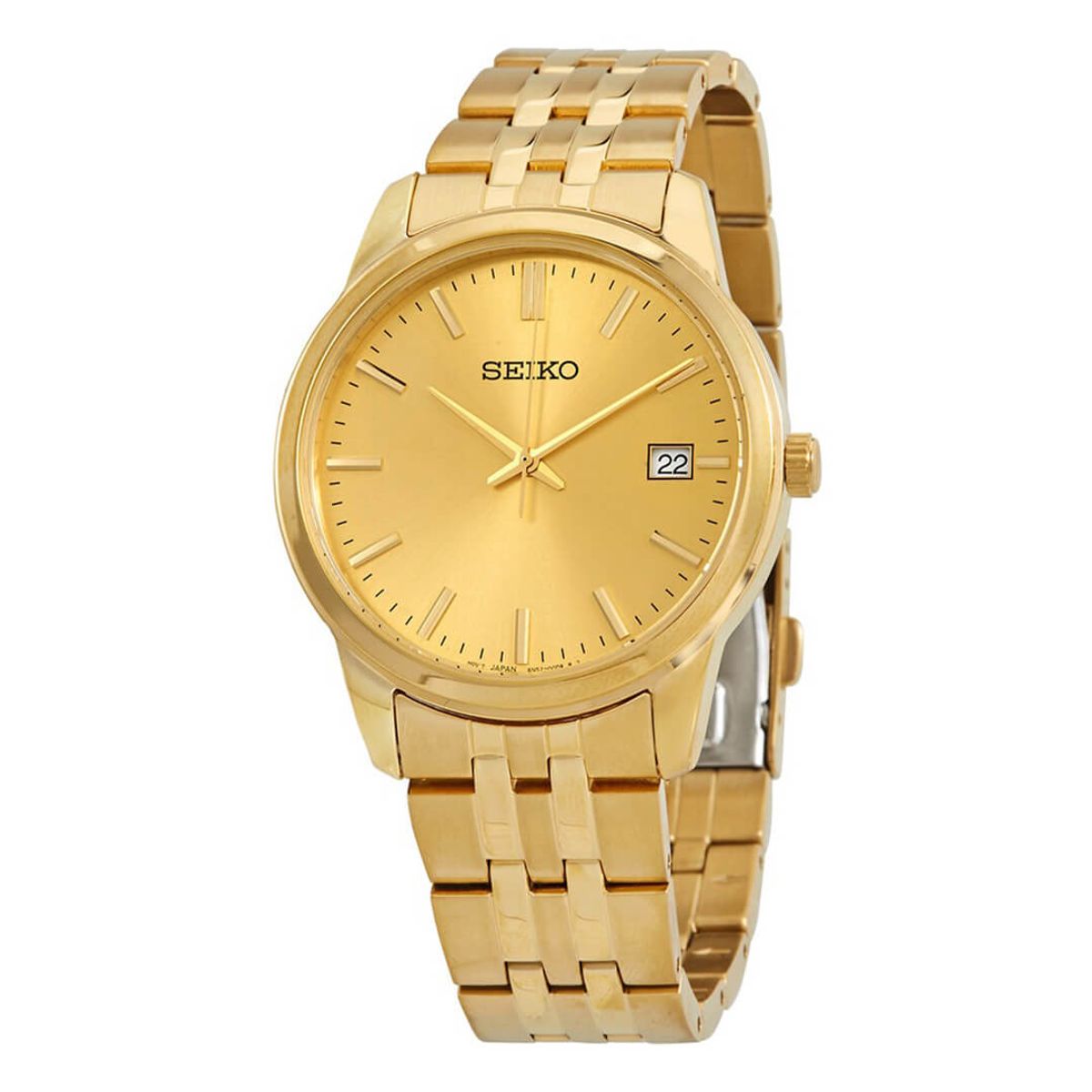 SEIKO - Reloj Seiko Essentials SUR442 Hombre Acero Dorado