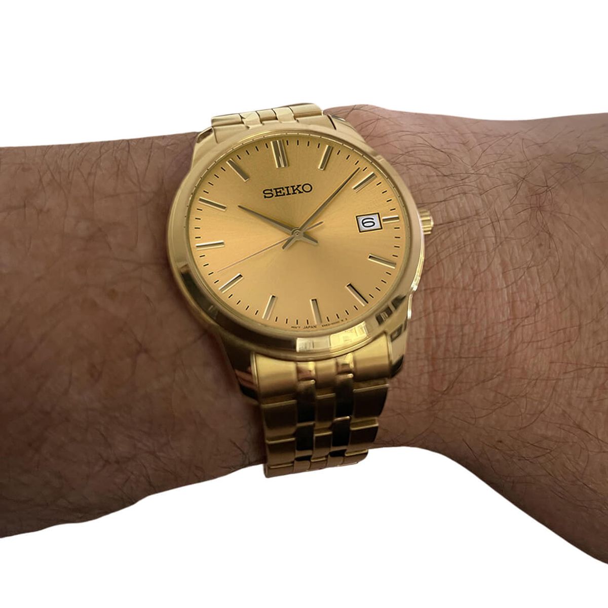 SEIKO - Reloj Seiko Essentials SUR442 Hombre Acero Dorado