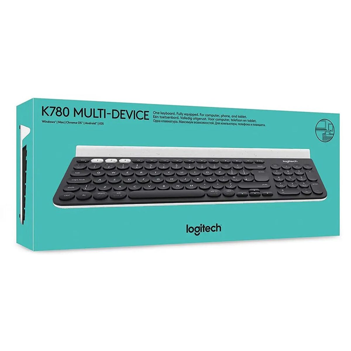 LOGITECH - TECLADO LOGITECH K780 920-008026 MULTI-DEVICE WIRELESS NEGRO-BLANCO