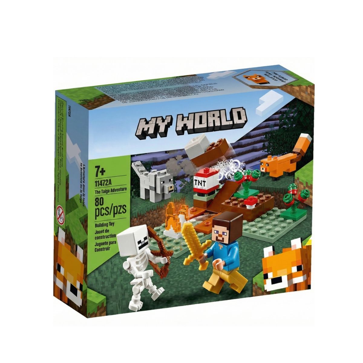 GENERICO - Bloques de Construcción Minecraft La Aventura en la Taiga My World 80 Piezas 11472A