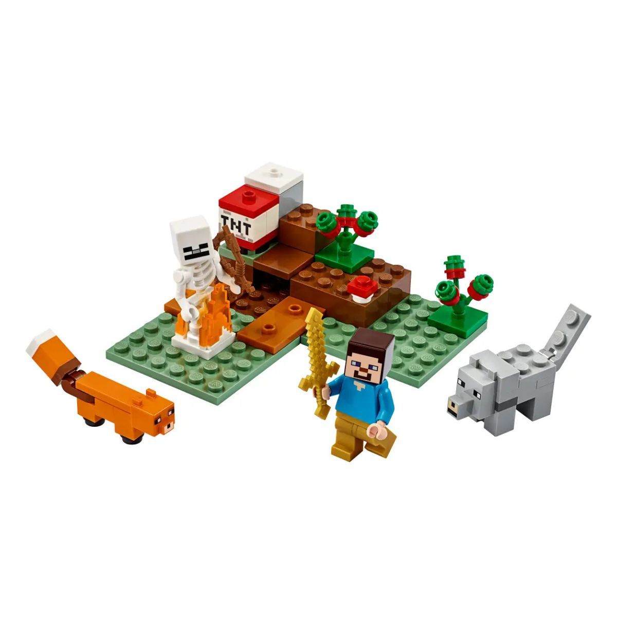 GENERICO - Bloques de Construcción Minecraft La Aventura en la Taiga My World 80 Piezas 11472A