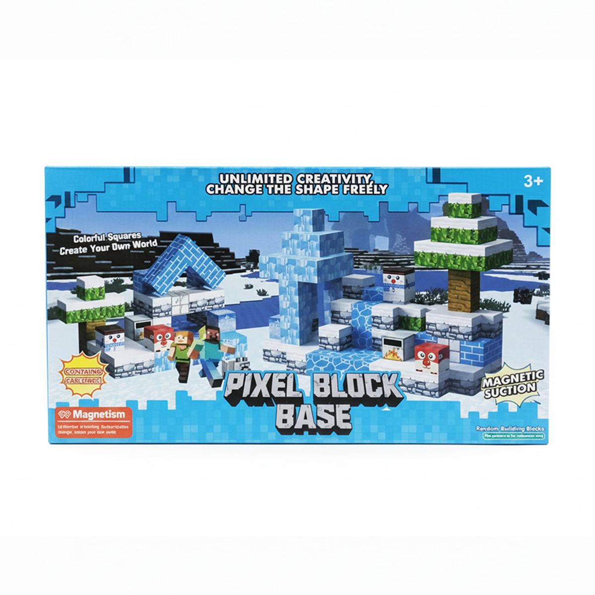 GENERICO - Bloques Magnéticos Minecraft Pixel Block Base