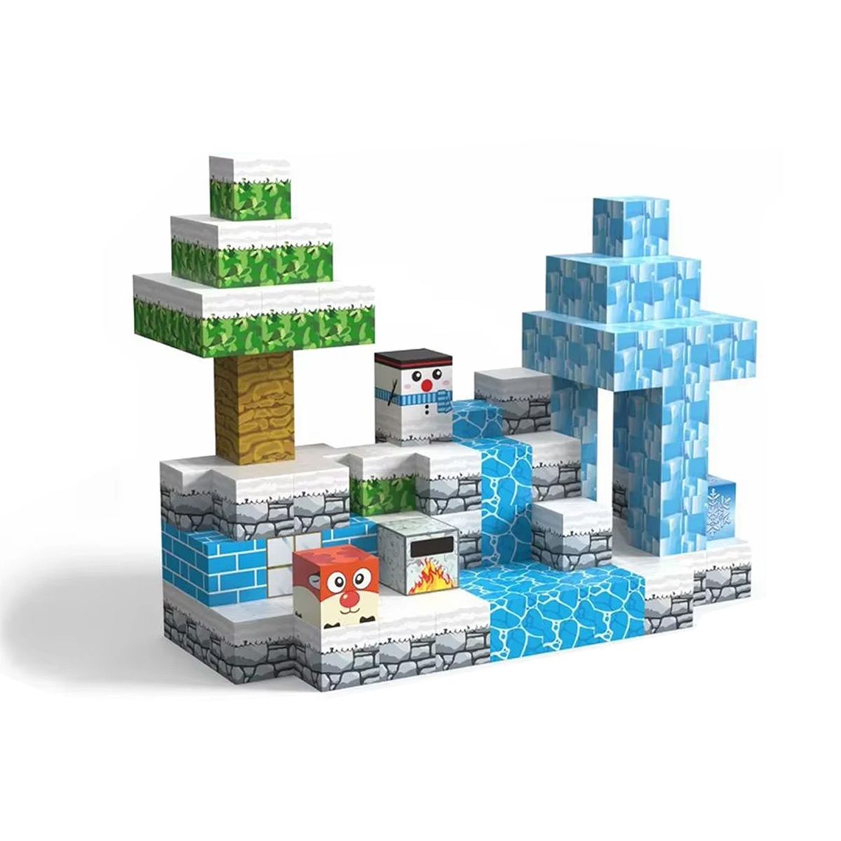 GENERICO - Bloques Magnéticos Minecraft Pixel Block Base