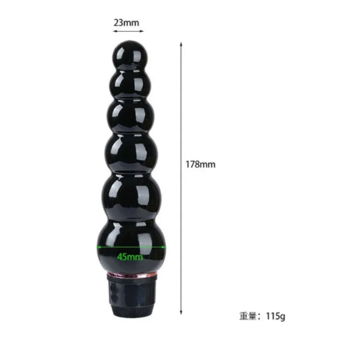 GENERICO - VIBRADOR CONSOLADOR MASTURBACION ANAL DE BOLAS VIBRACION INTENSA