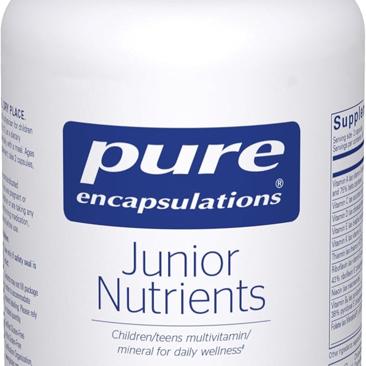 GENERICO - Junior Nutrientes – 120 Cápsulas Pure Encapsulations