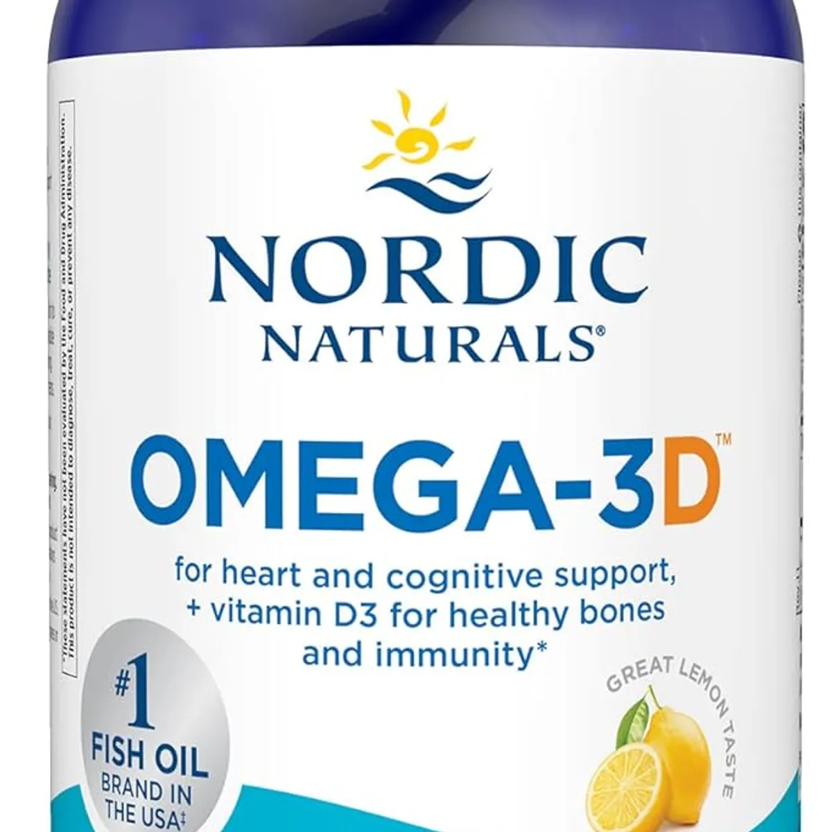 GENERICO - Nordic Naturals Omega-3D, sabor a limón, 8 onzas, 1560 mg