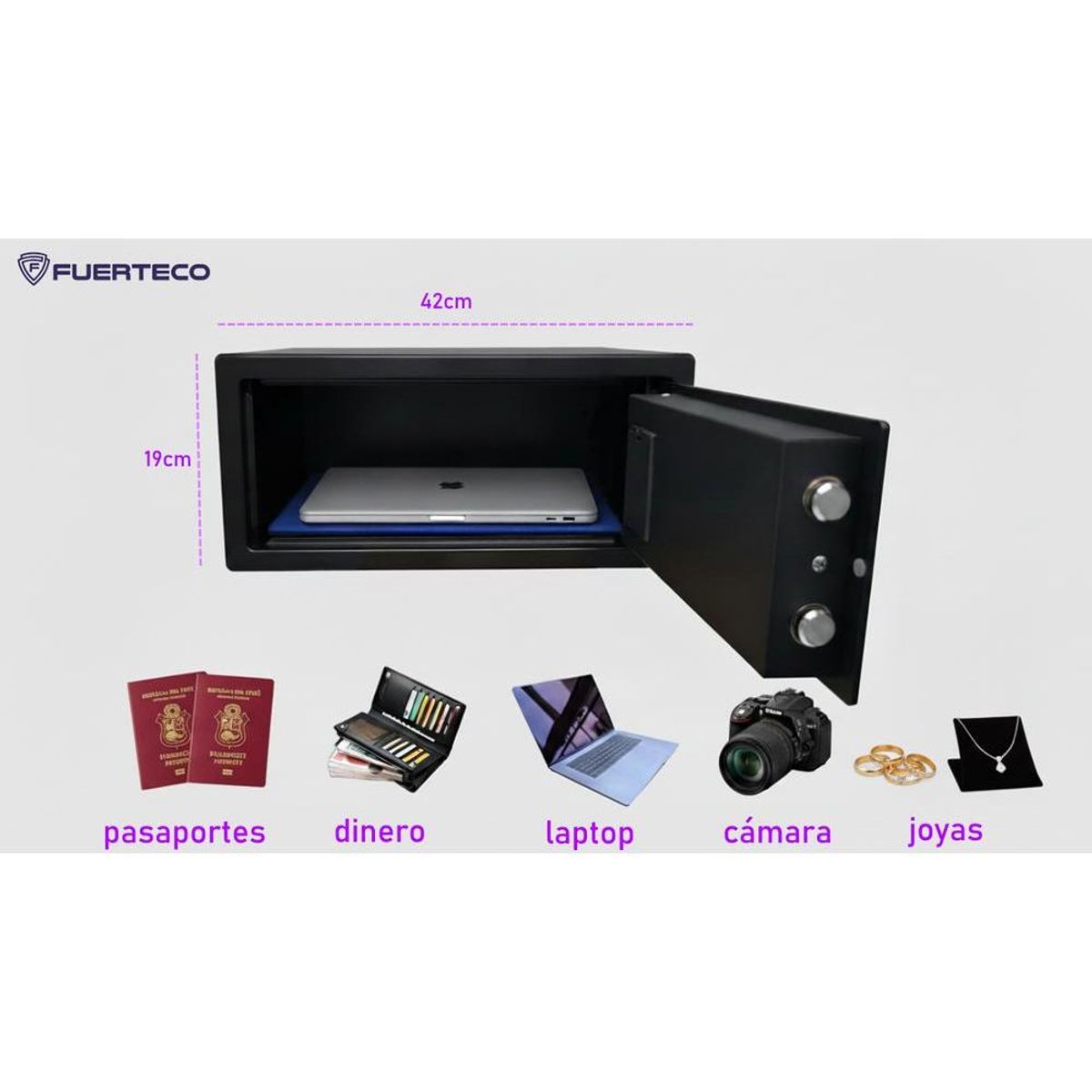 FUERTECO - CAJA FUERTE CON HUELLA DIGITAL SMART - VULCAN