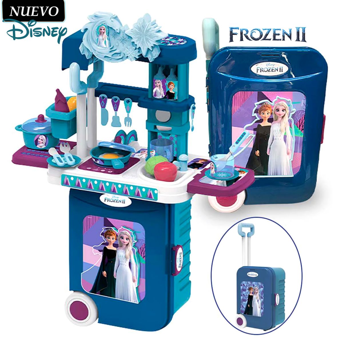 DISNEY - Juguete Set De Cocina y Maleta 3 En 1 Frozen II EODS008-951M
