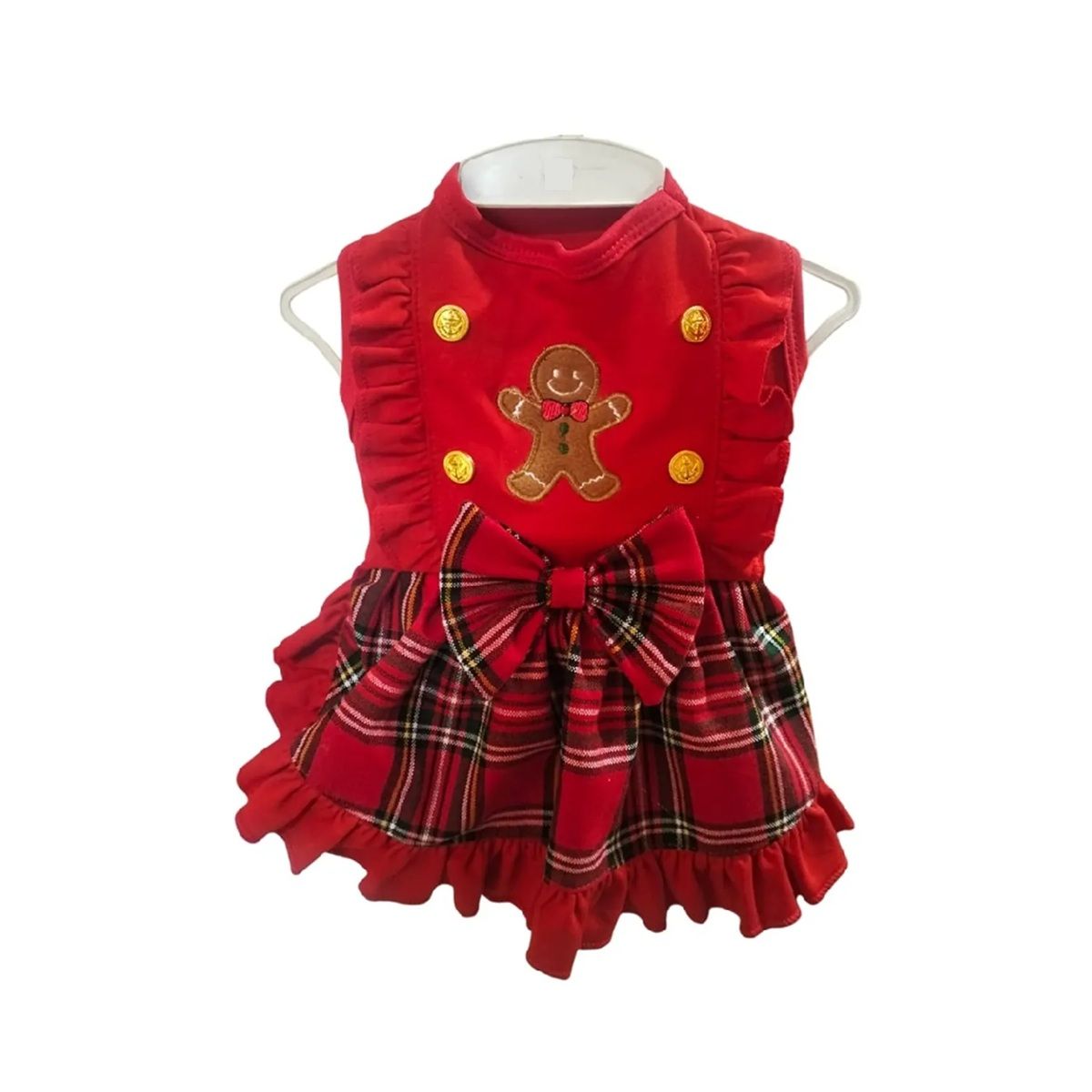 GENERAL - Vestido navideño perros y gatos galleta de jengibre talla 4