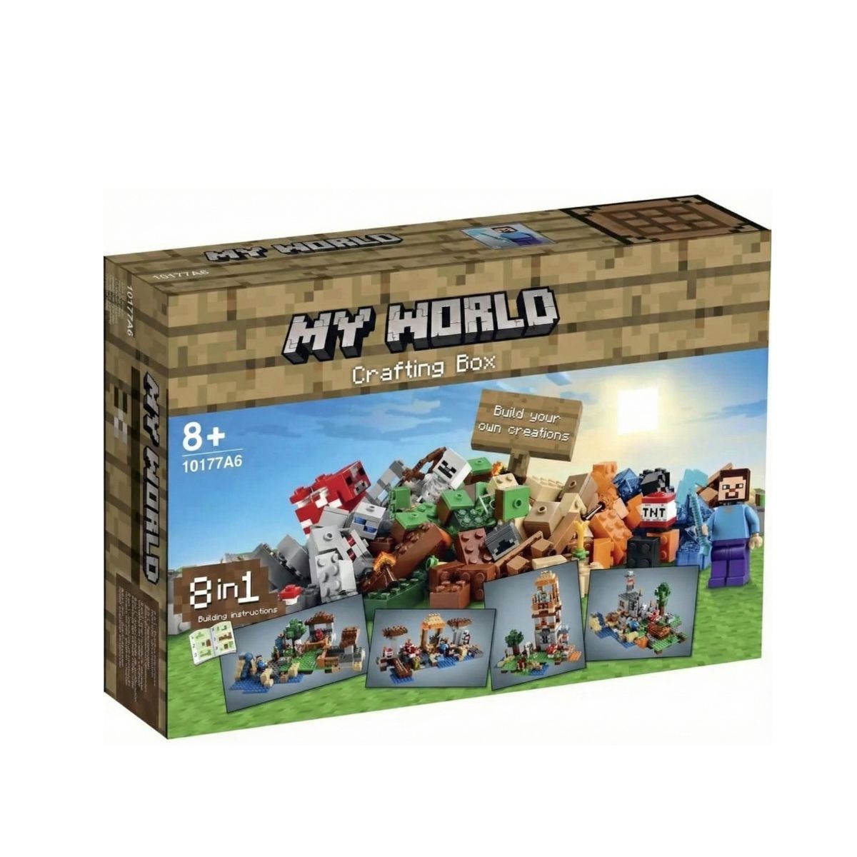 GENERICO - Bloques de Construcción Minecraft Mesa de Trabajo de Steve My World 524 Pcs 10177A6