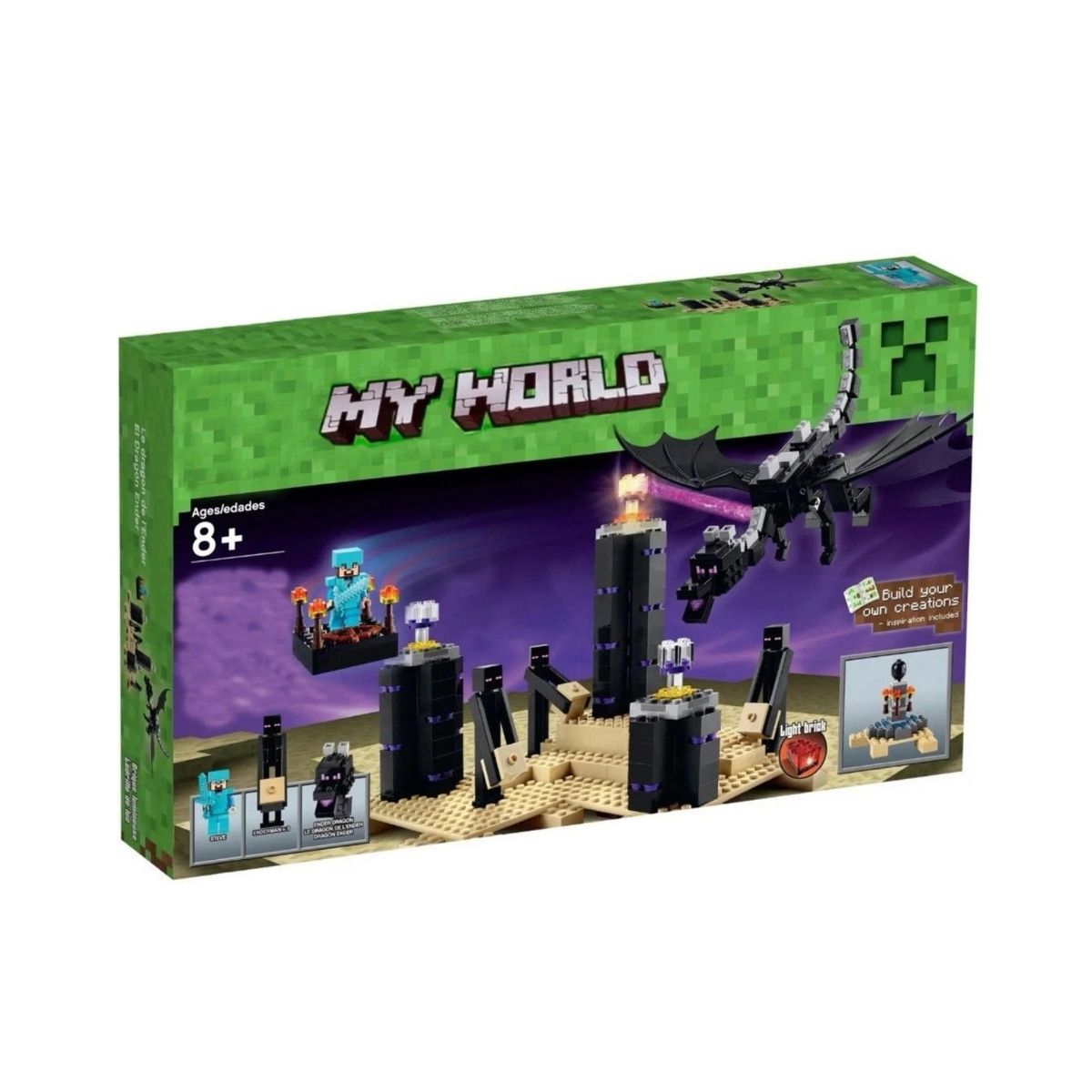 GENERICO - Bloques de Construcción Minecraft The Ender Dragon My World 634 Pcs 10178