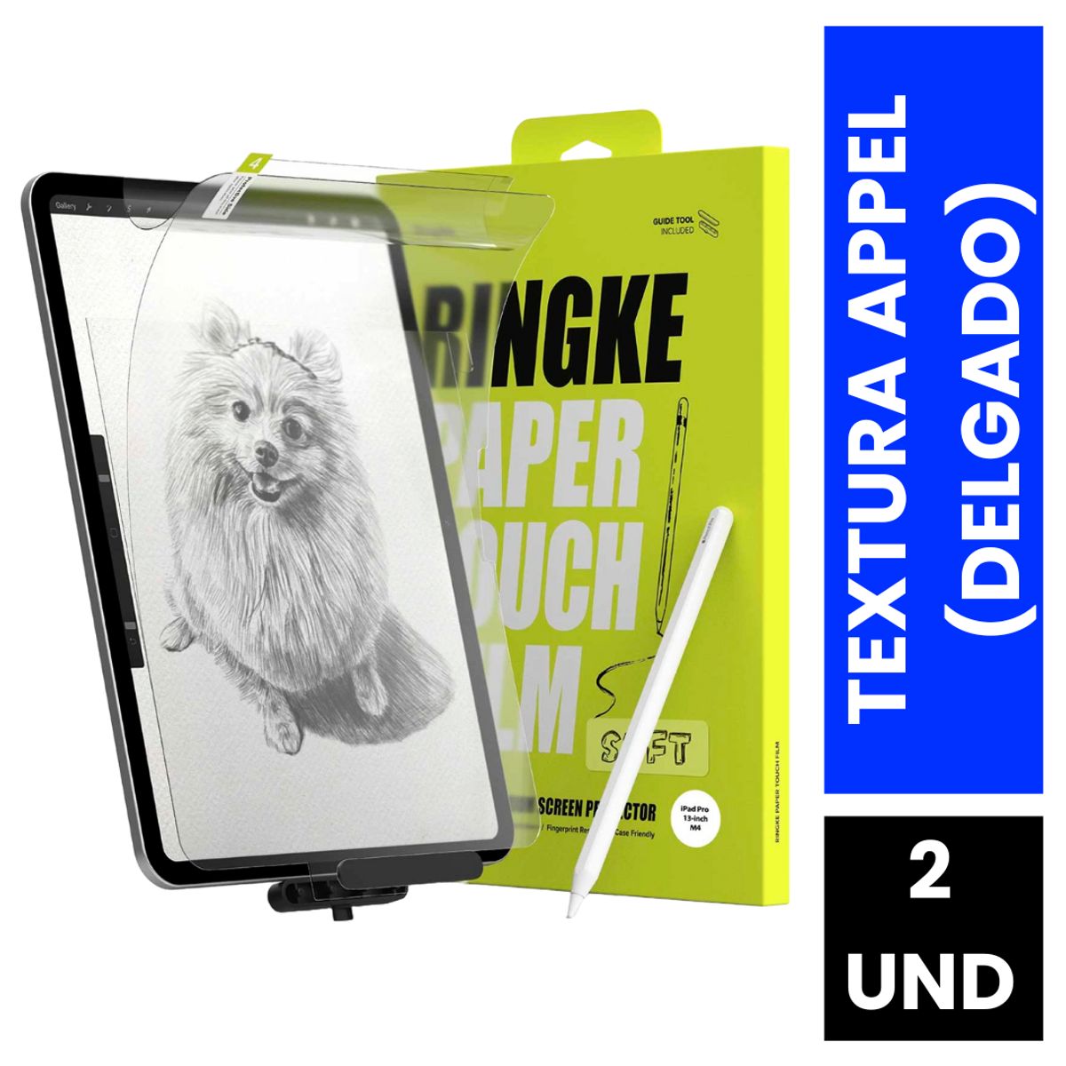 RINGKE - Protector Pantalla iPad Pro 13 M5 M4 Ringke Textura Papel Delgado 2und
