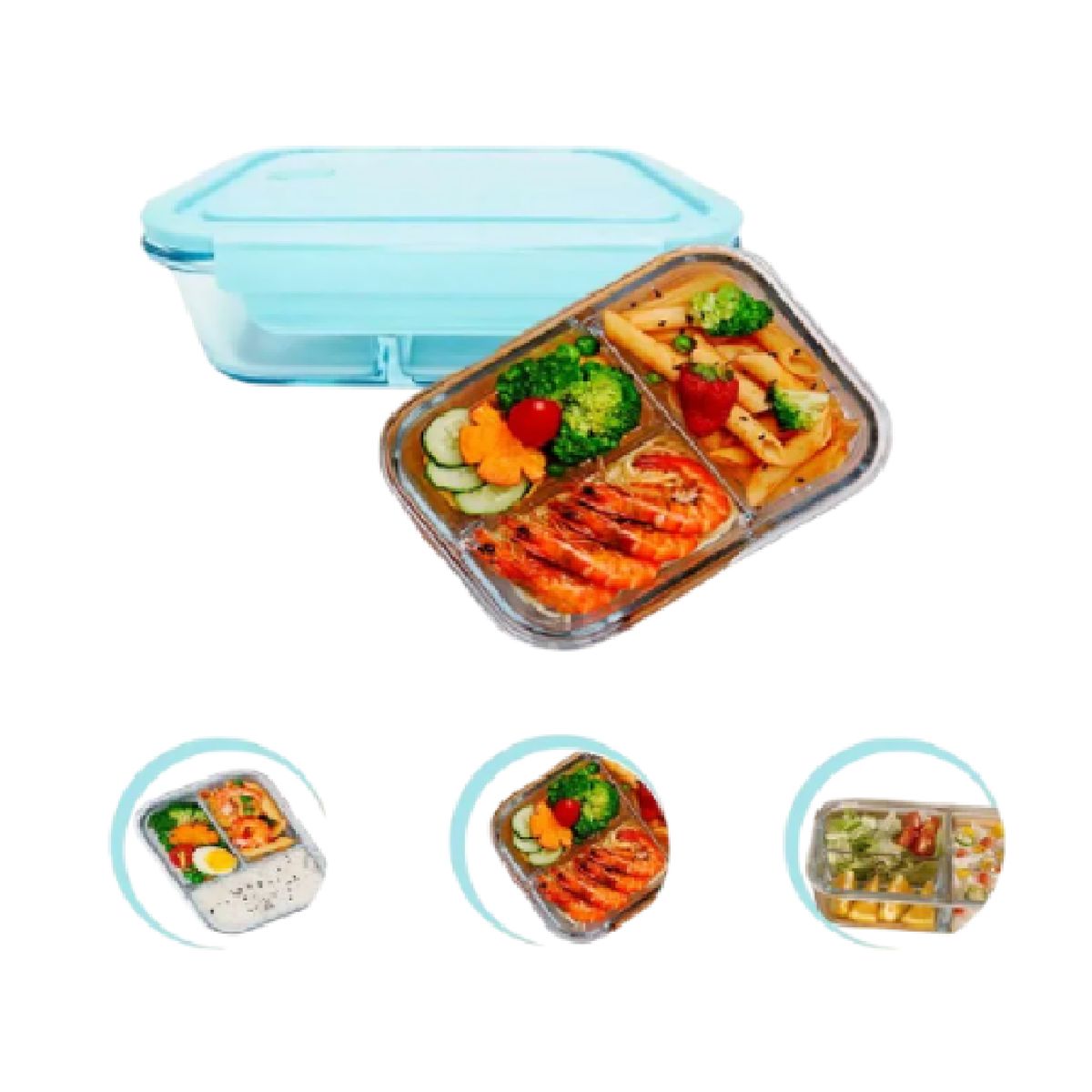 GENERICO - Taper De Vidrio 3 Divisiones Rectangular #894014612