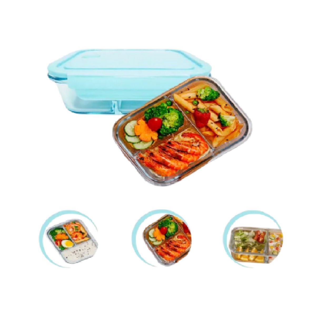 GENERICO - Taper De Vidrio 3 Divisiones Rectangular #894014612