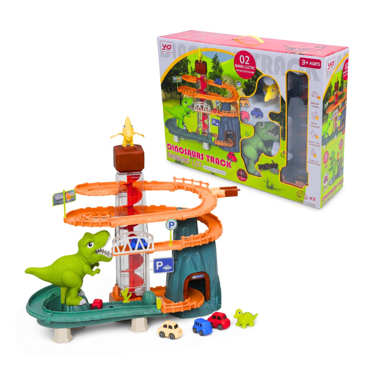 GENERICO - Juguete Dinosaur Track Parking Lot