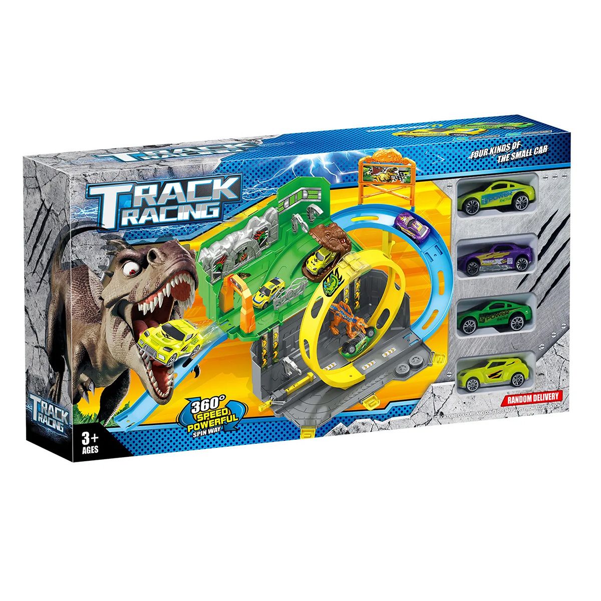 GENERICO - PISTA DE CARRERA MAGNETIC TRACK MAGNÉTICA ANTIGRAVEDAD DINOSAURIO 210 PIEZAS