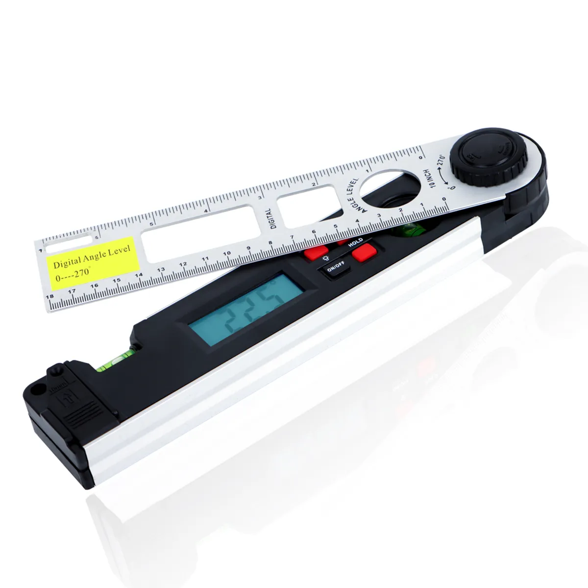 GENERICO - Regla de Angulo Digital Goniometro 18cm Pantalla Led