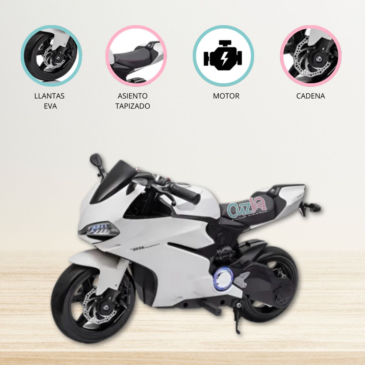 DUCATTI - Moto a batería para niños «DUCATI » White