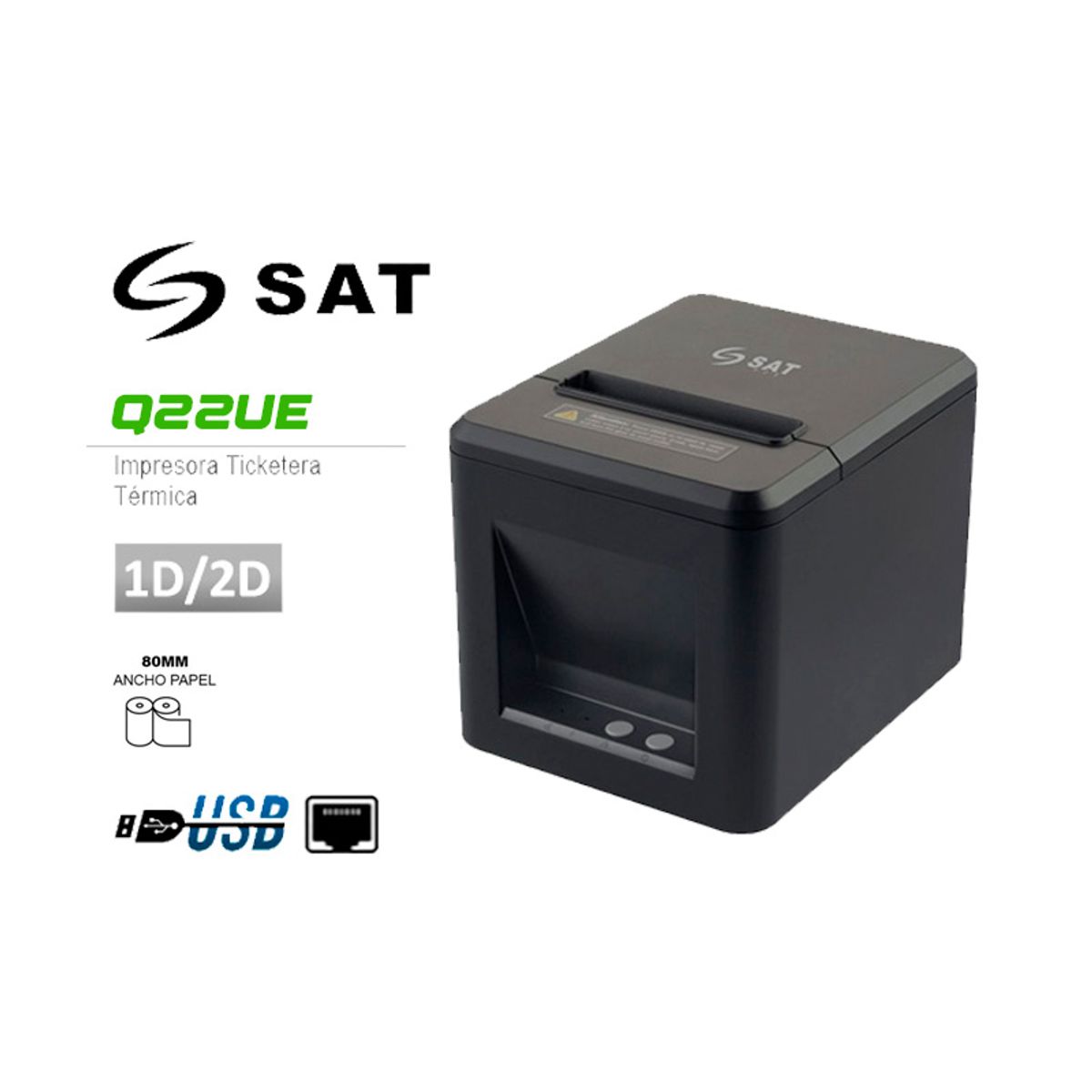 SAT PCS - IMPRESORA TERMICA DE RECIBOS SAT Q22UE USB-RED ETHERNET