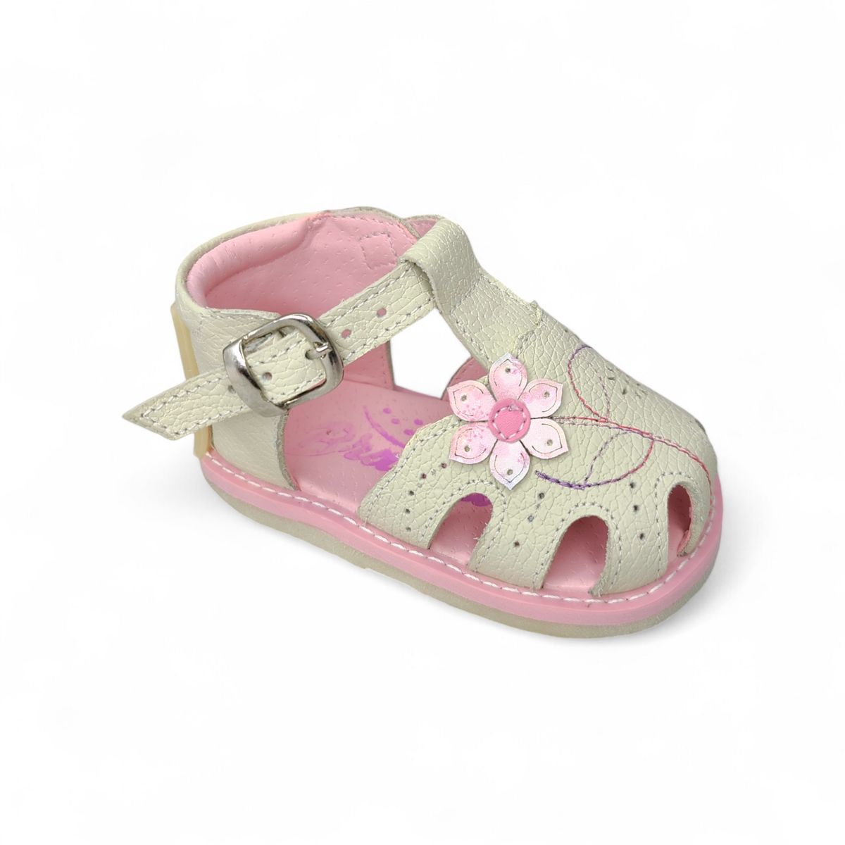 GENERICO - Sandalia Pibe Clásico semi-ortopédico Flor para niña bebé