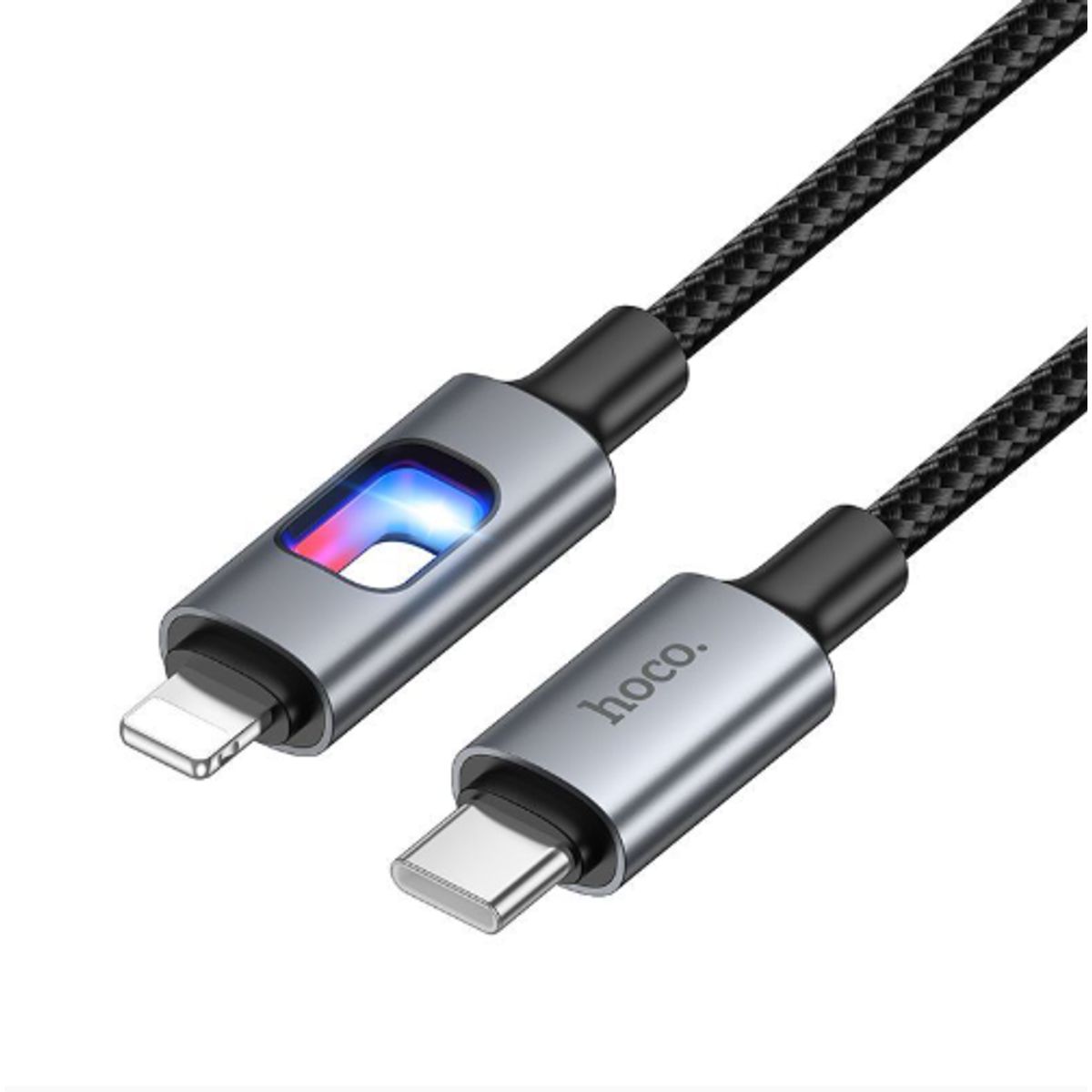 HOCO - Cable lightning a usb-c HOCO U144 Colorful LED 27w