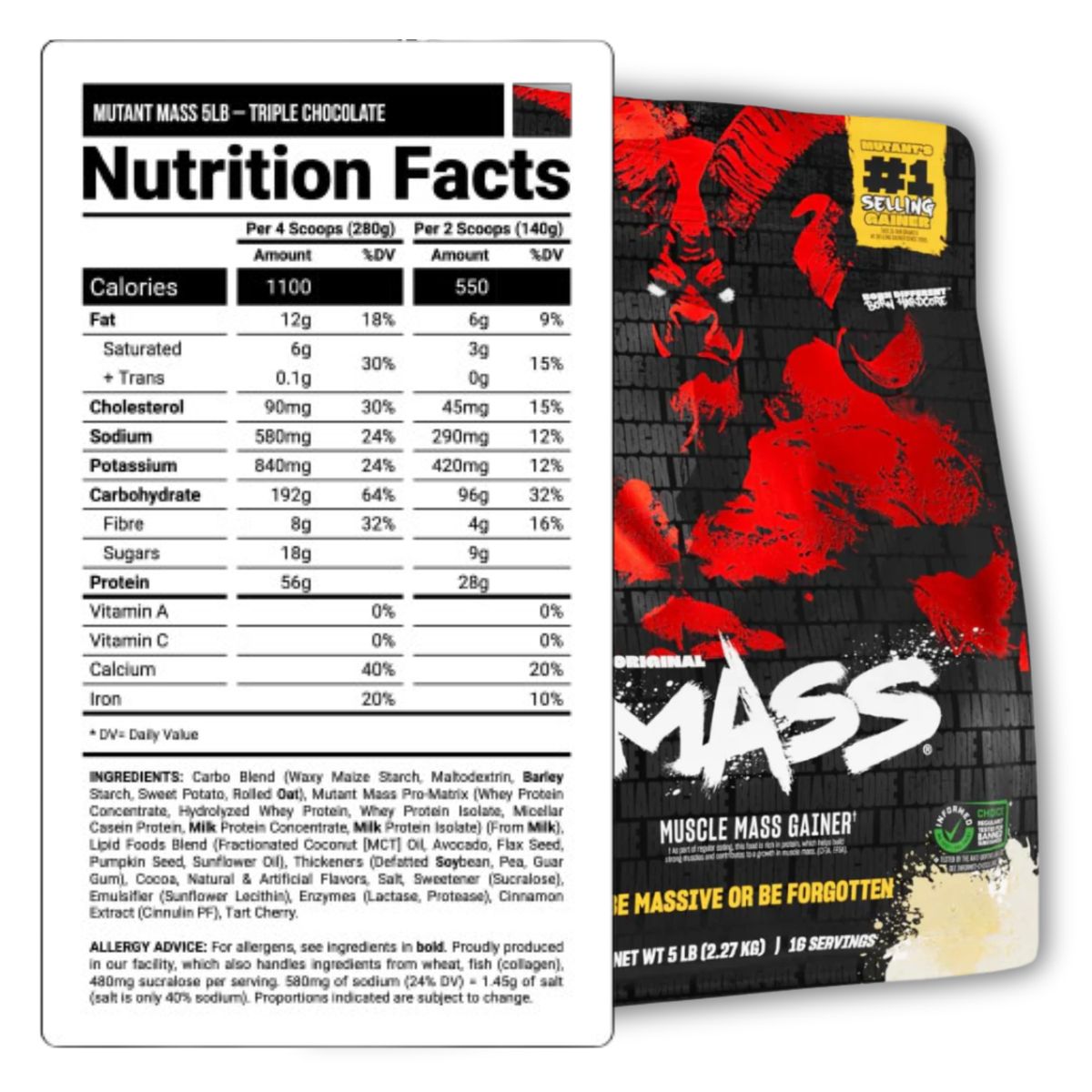 MUTANT - GANADOR DE MASA MUTANT MASS 5LB VAINILLA + CREATINA ULTIMATE NUTRITION 300GR