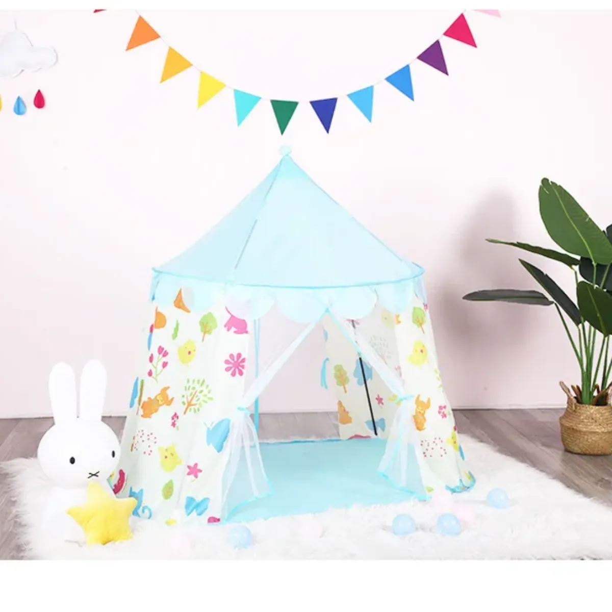 GENERICO - Carpa de juegos - casa Castillo CELESTE PASTEL