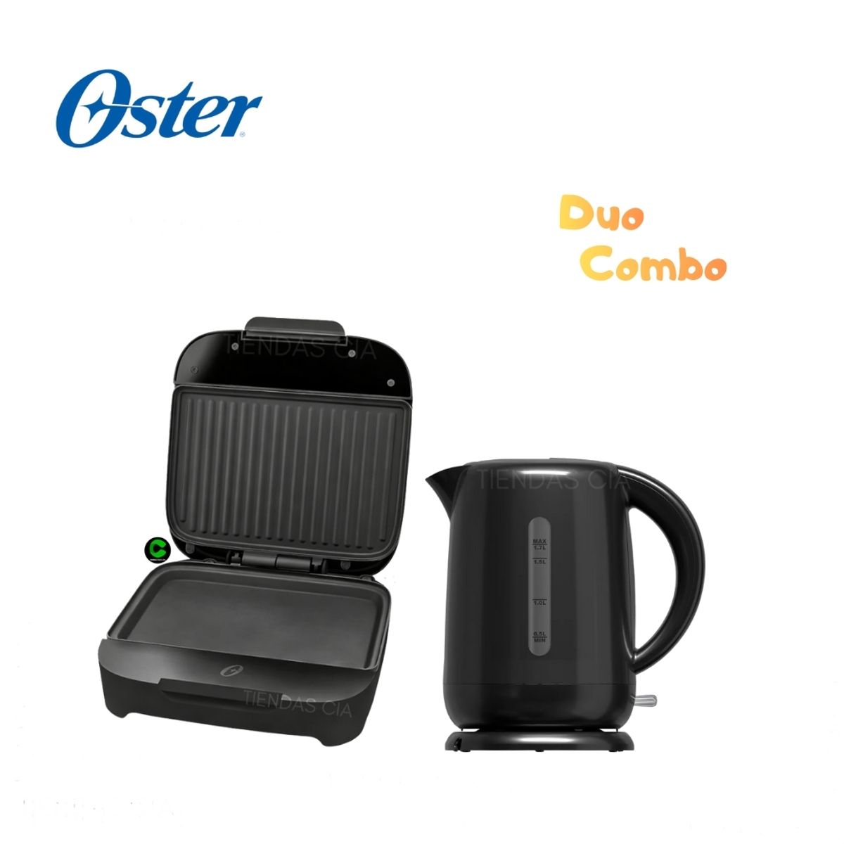 OSTER - Combo Oster Sandwichera CKSTSM400 y Hervidor BVSTKT3101