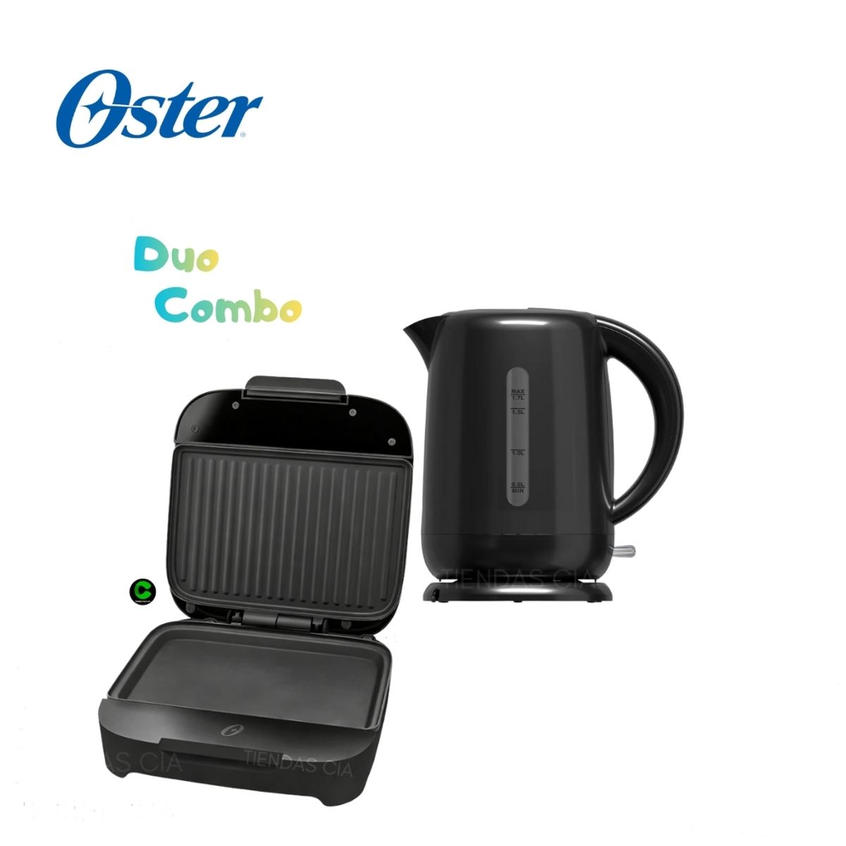 OSTER - Combo Oster Sandwichera CKSTSM400 y Hervidor BVSTKT3101