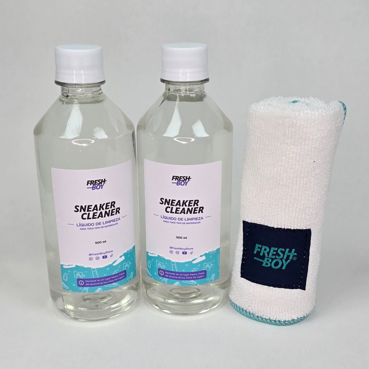 FRESH BOY - 1 Litro Limpiador Premium 1000 ML Repuesto Limpieza Zapatillas